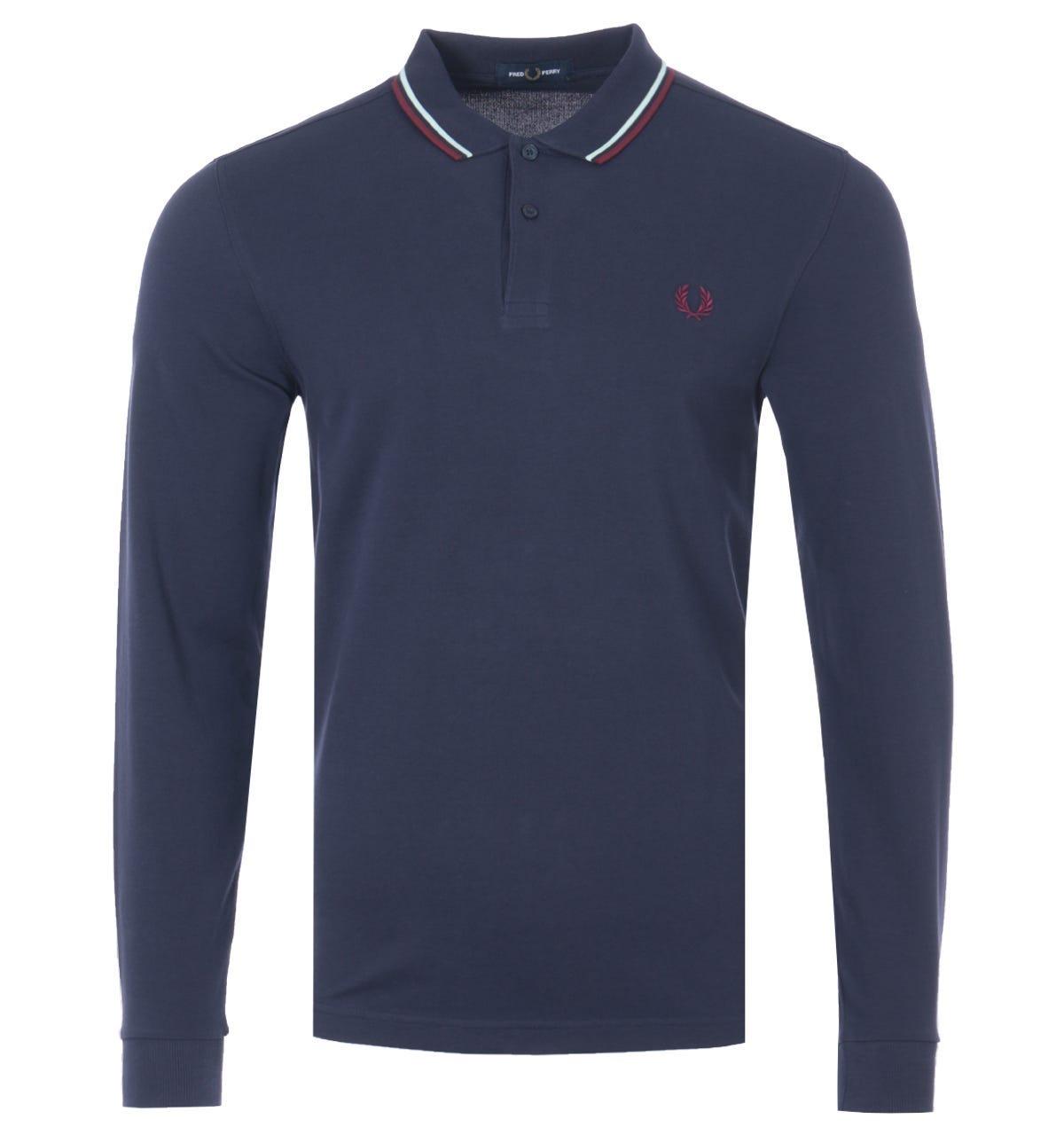 Fred Perry Mens Long Sleeve Twin Tipped Shirt