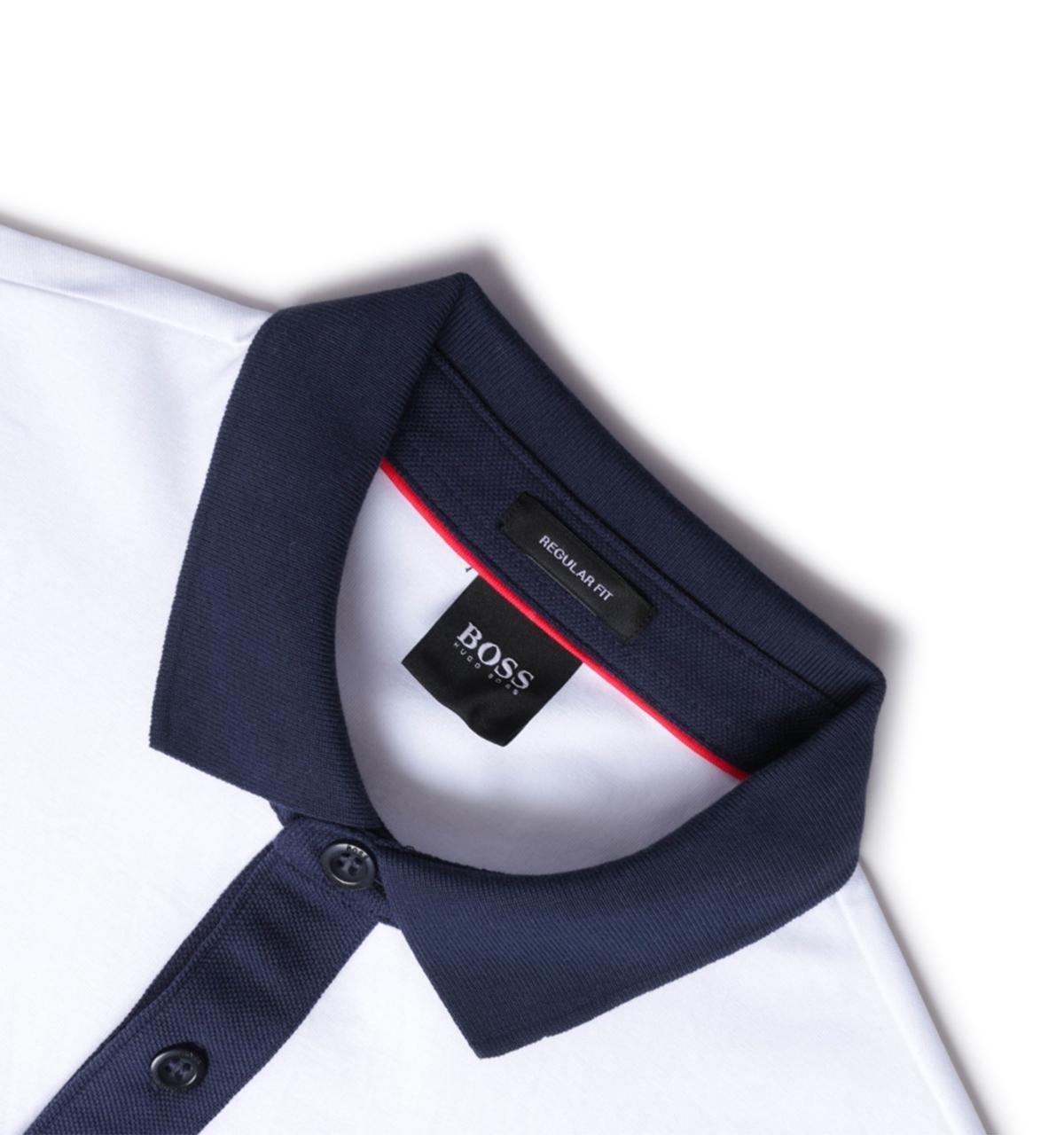 BOSS by HUGO BOSS Athleisure Pavel Contrast Panel Navy, Red & White Polo  Shirt in Blue for Men | Lyst