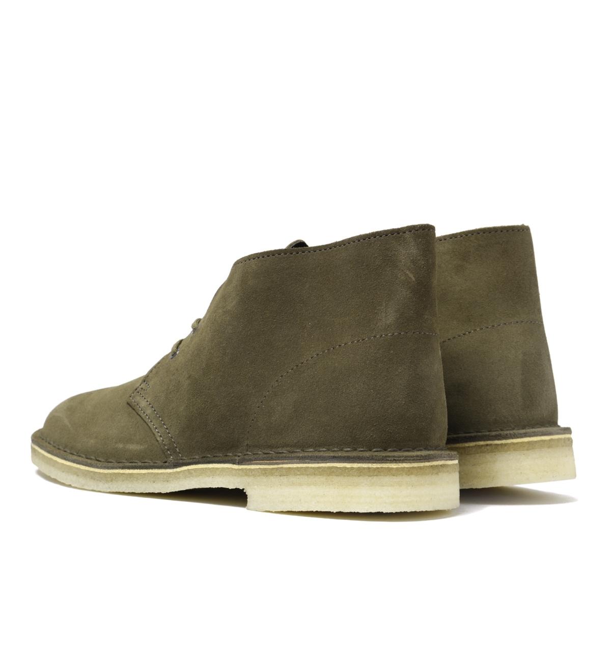 Clarks Dark Olive Suede Desert Boots in Green for Men | Lyst