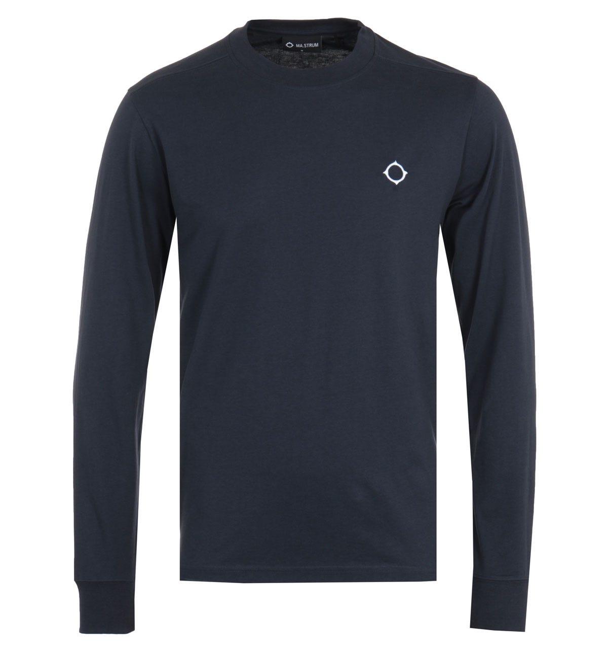 MA.STRUM Cotton Icon Long Sleeve T-shirt in Navy (Blue) for Men | Lyst