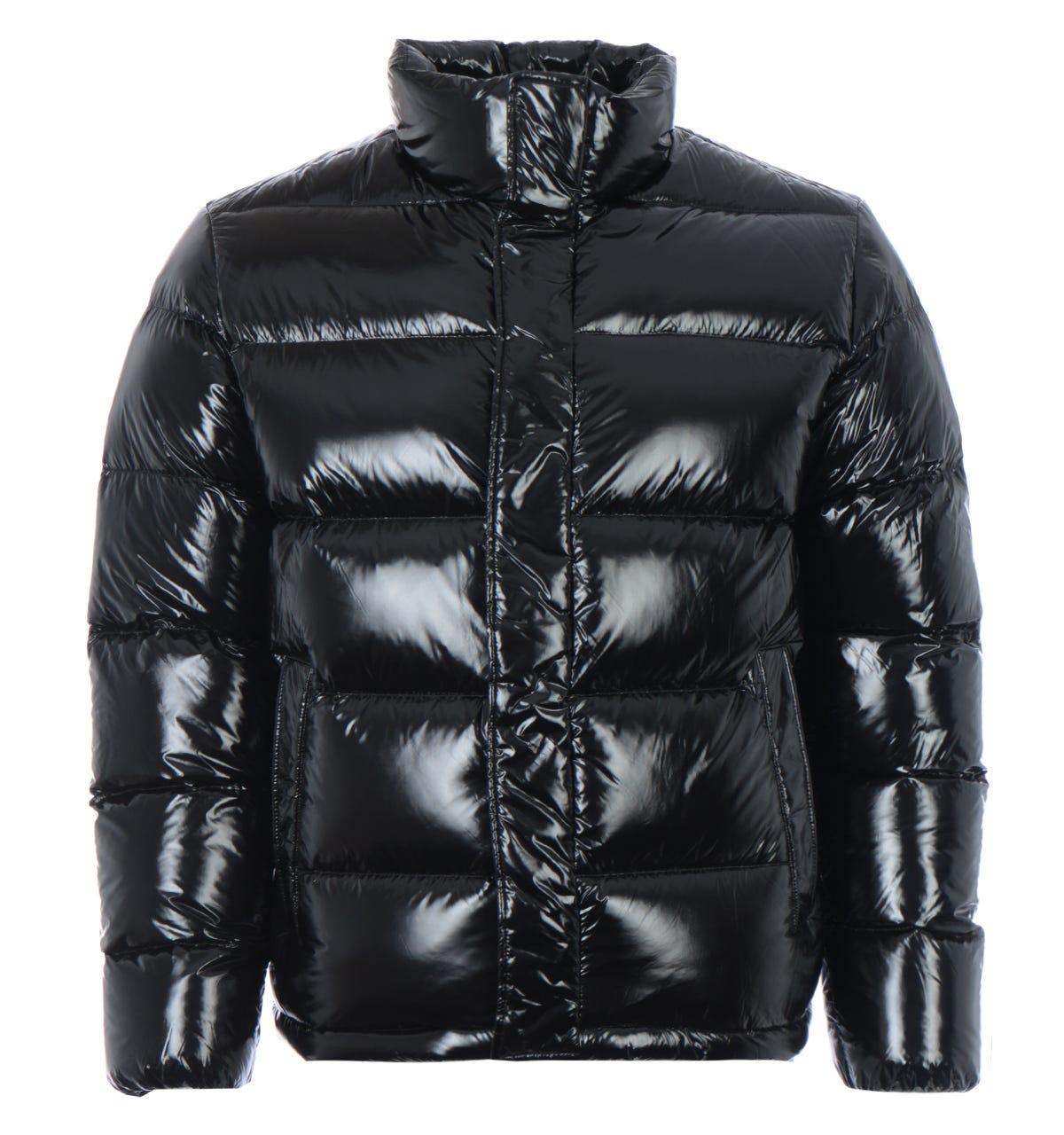 HUGO Biron Shiny Water Repellent Puffer Jacket in Black for Men | Lyst UK
