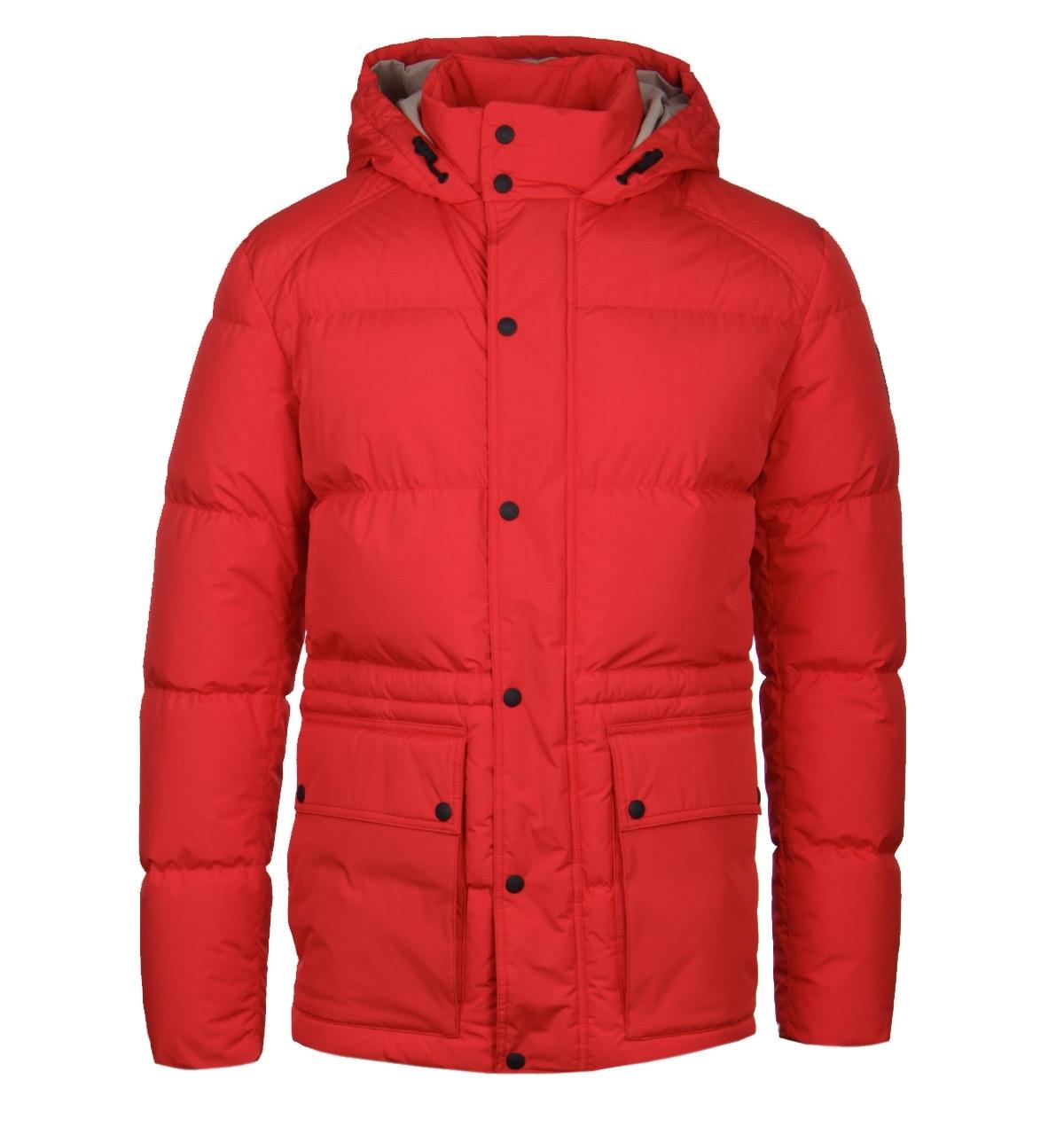 Belstaff Synthetic Tallow Lava Red Down Jacket for Men - Lyst