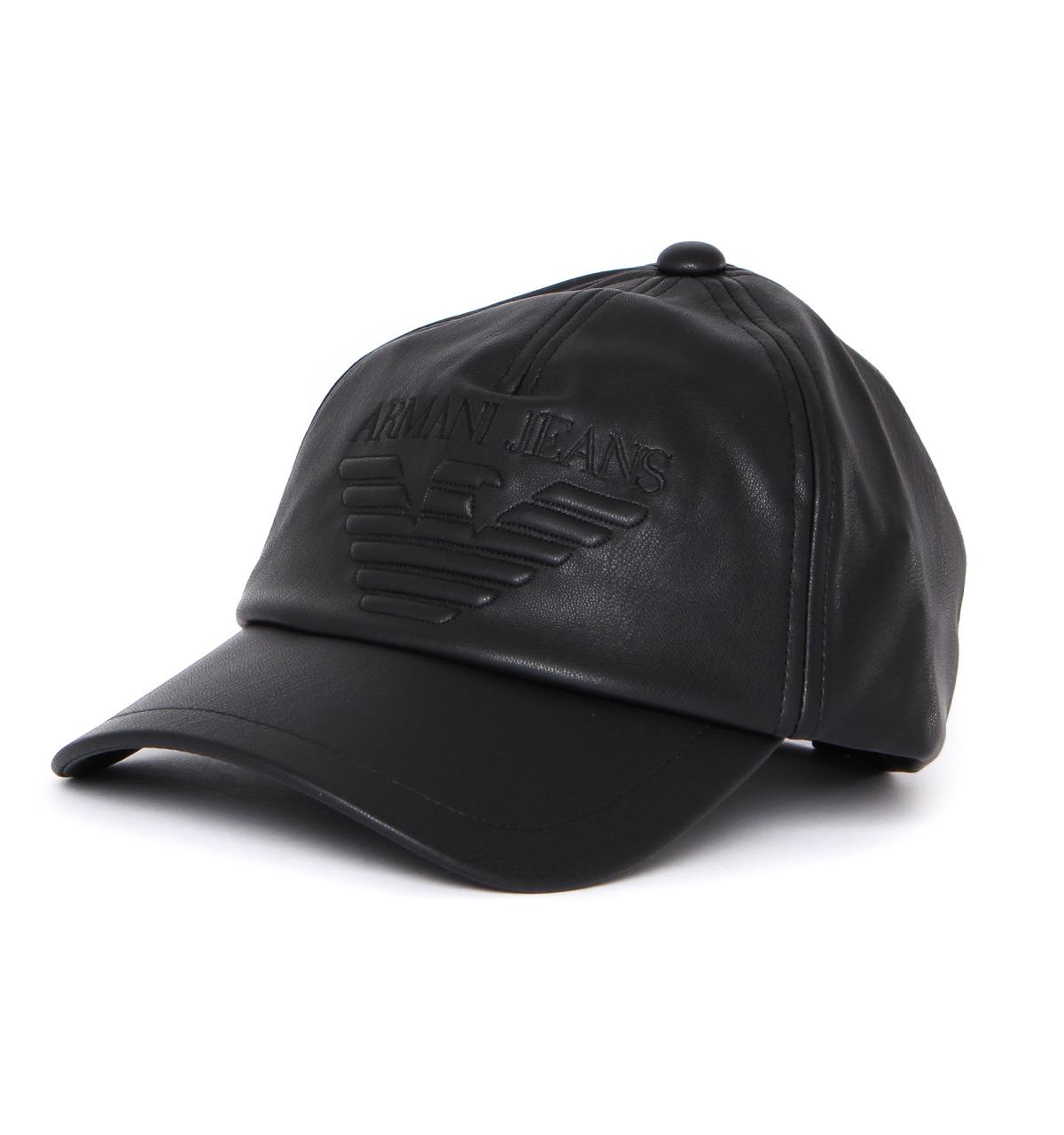 Armani Jeans Black Leather Look Classic 