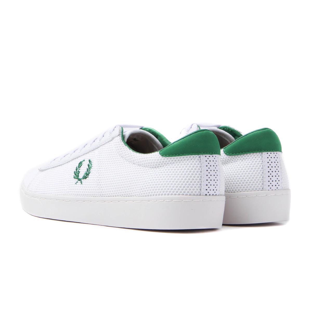 Fred Perry Leather Spencer Mesh White 