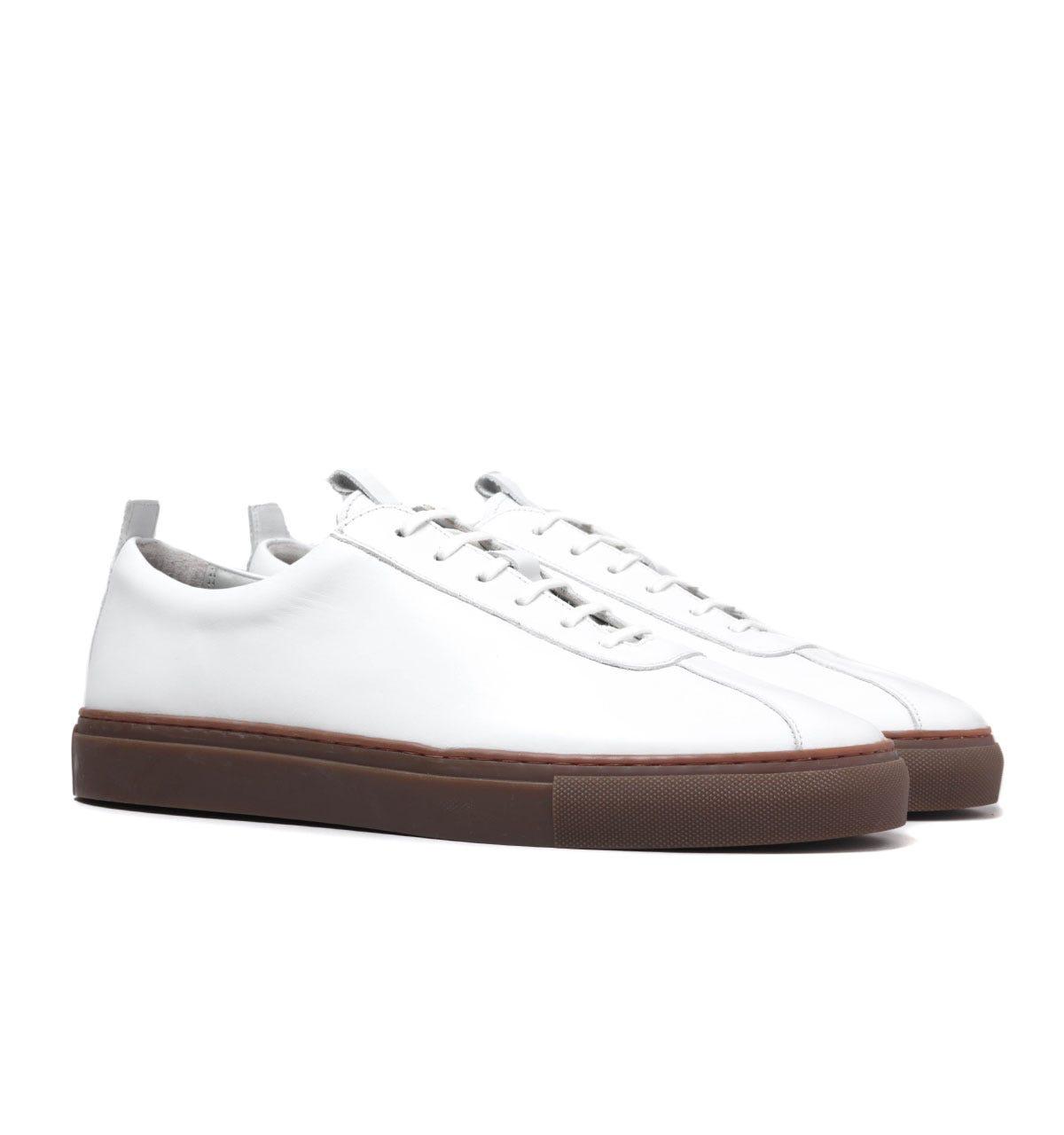 grenson leather trainers