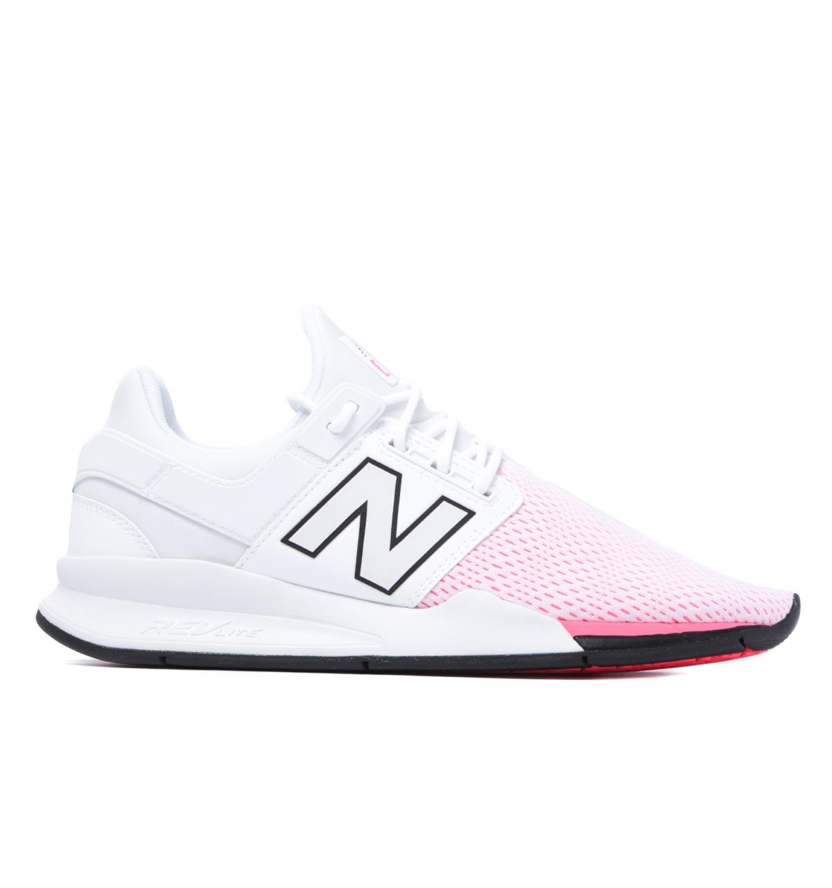 New Balance Ms247 White & Neon Pink Trainers for Men | Lyst Canada
