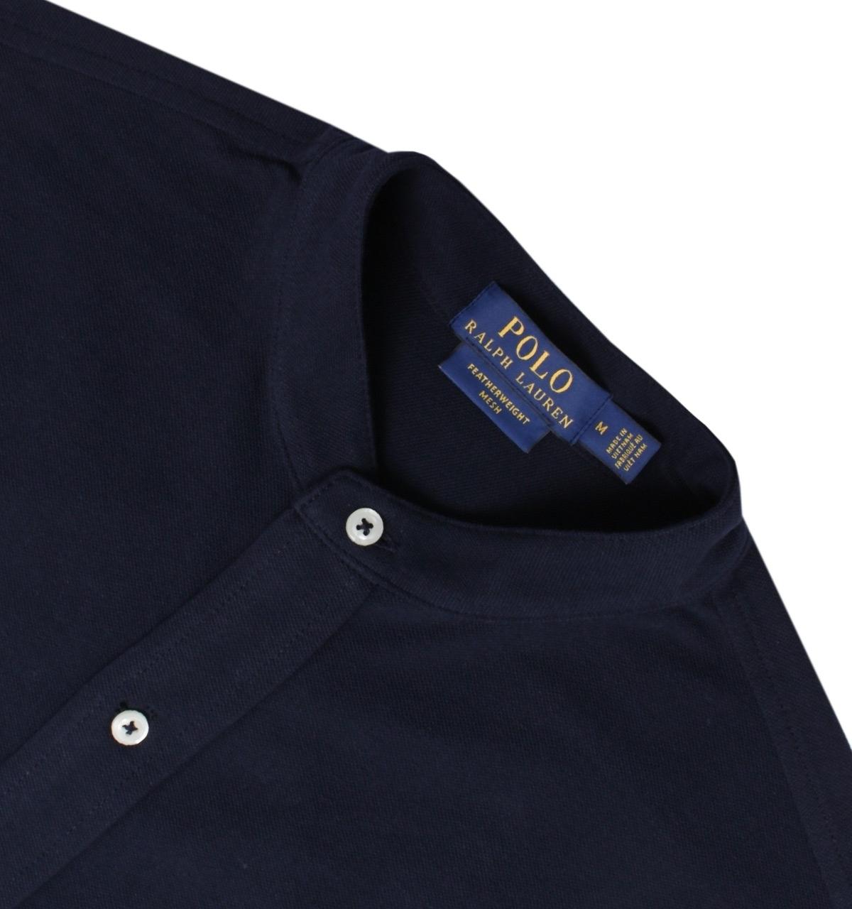 Polo Ralph Lauren Mandarin Collar Shirt in Blue for Men | Lyst