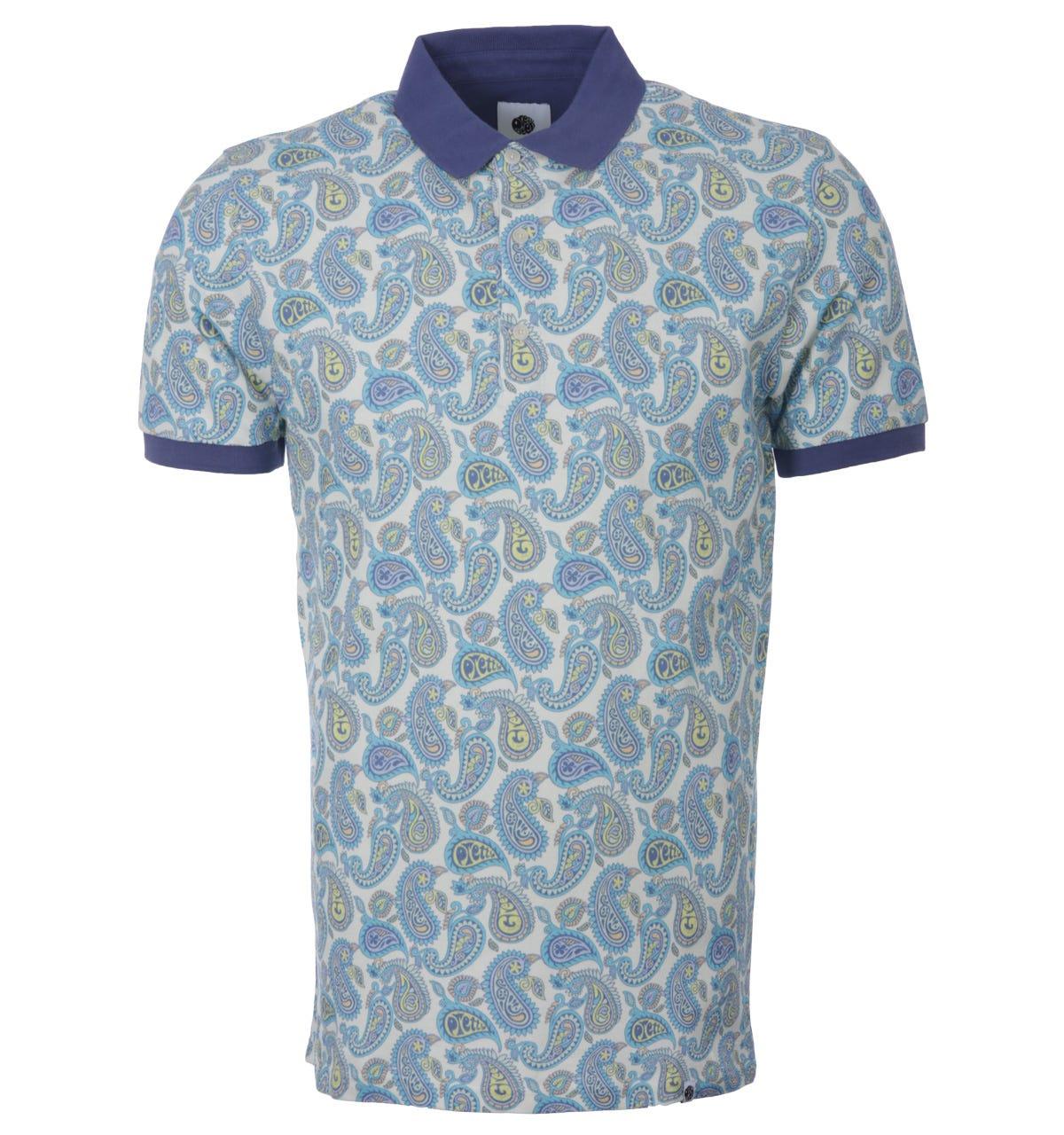 Pretty Green Campbell Paisley Polo Shirt in Blue for Men Lyst