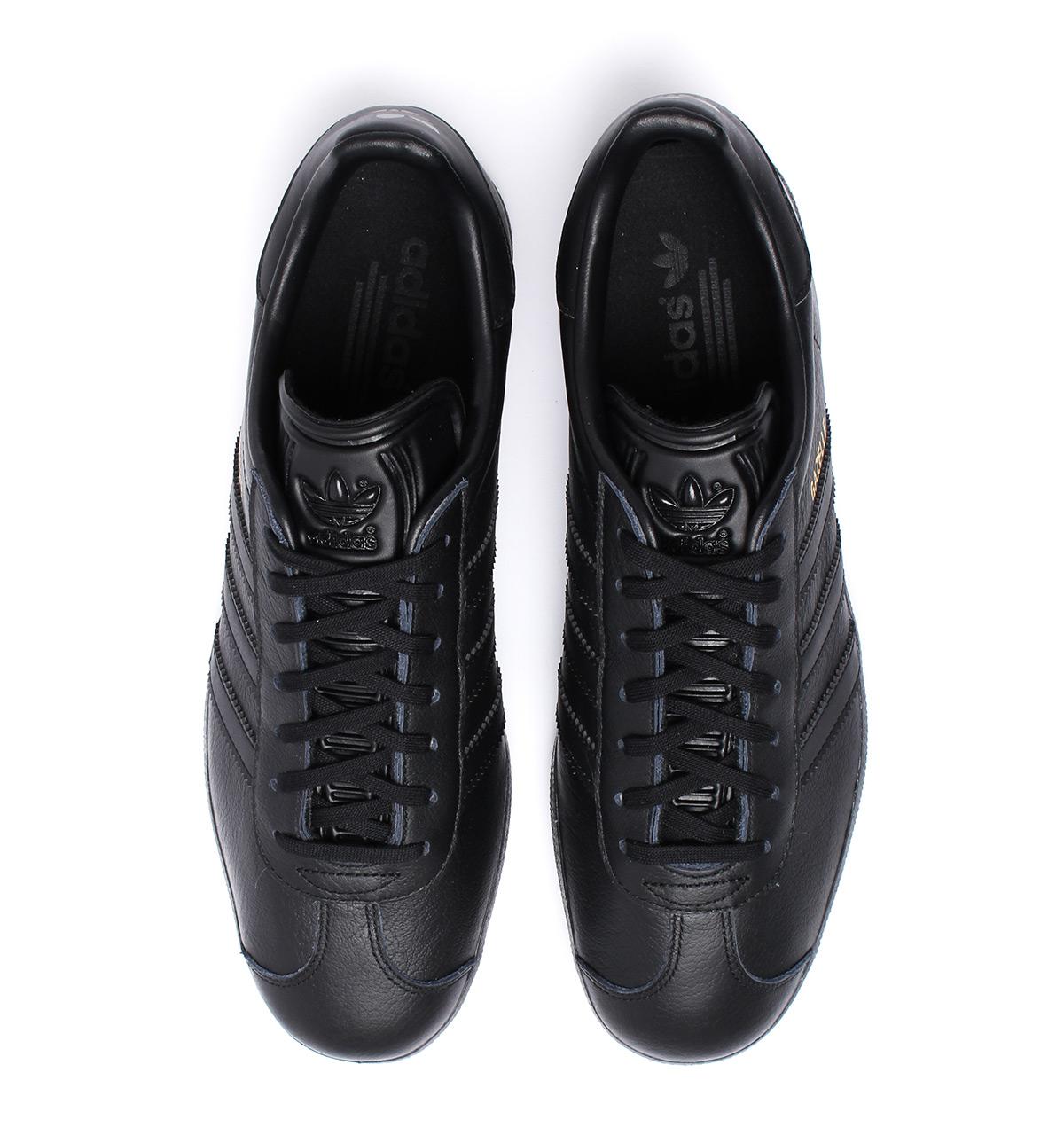 adidas Originals Gazelle Black Leather Trainers for Men - Lyst