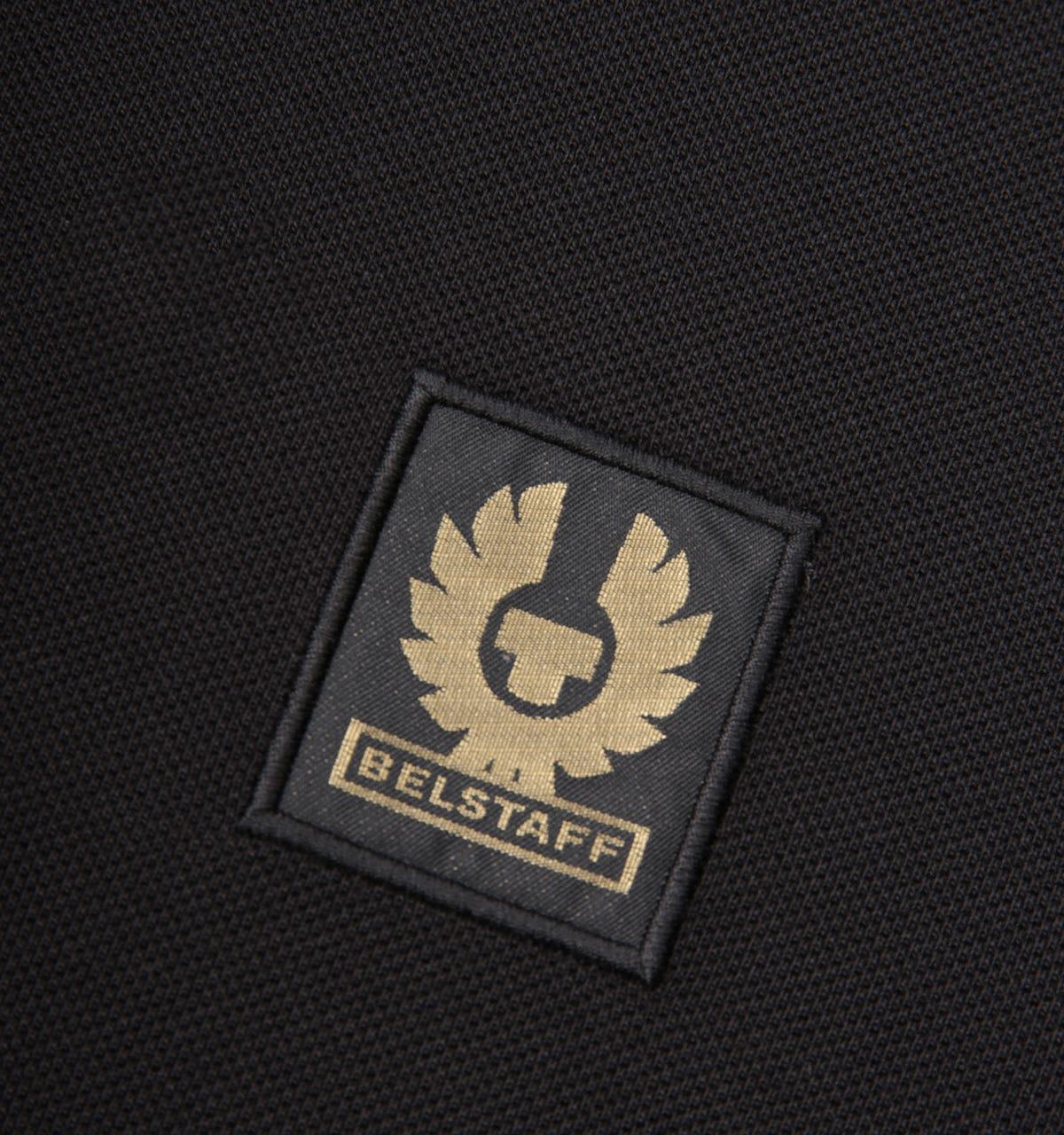 Belstaff Patch Logo Short Sleeve Polo Shirt in Black for Men | Lyst