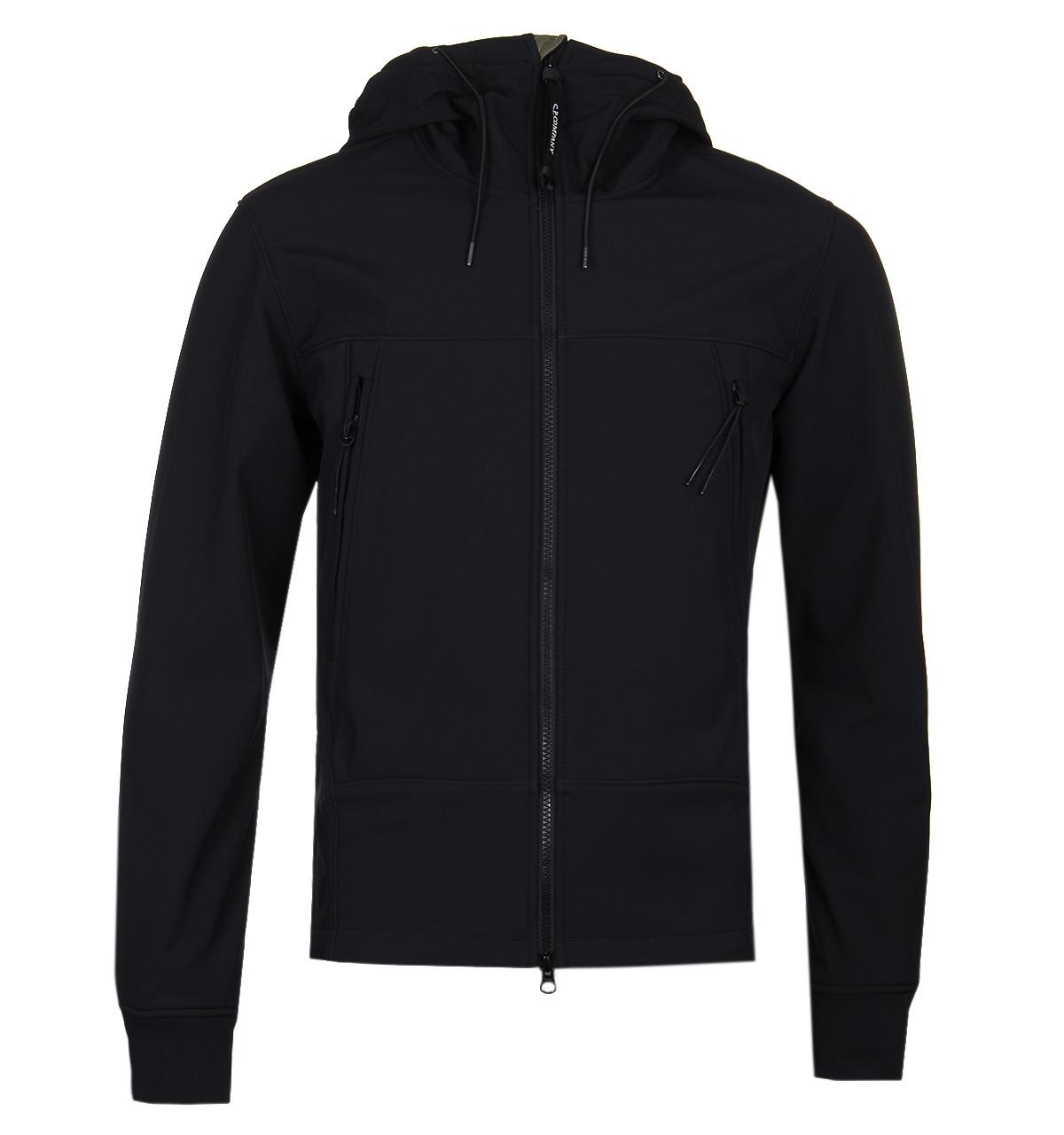 C P Company Neoprene Black Soft Shell Goggle Jacket for Men - Lyst
