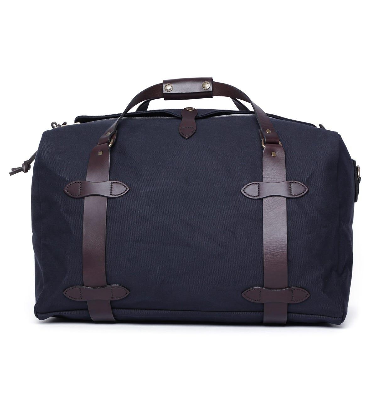 Filson Leather Medium Navy Duffel Bag in Blue for Men - Lyst
