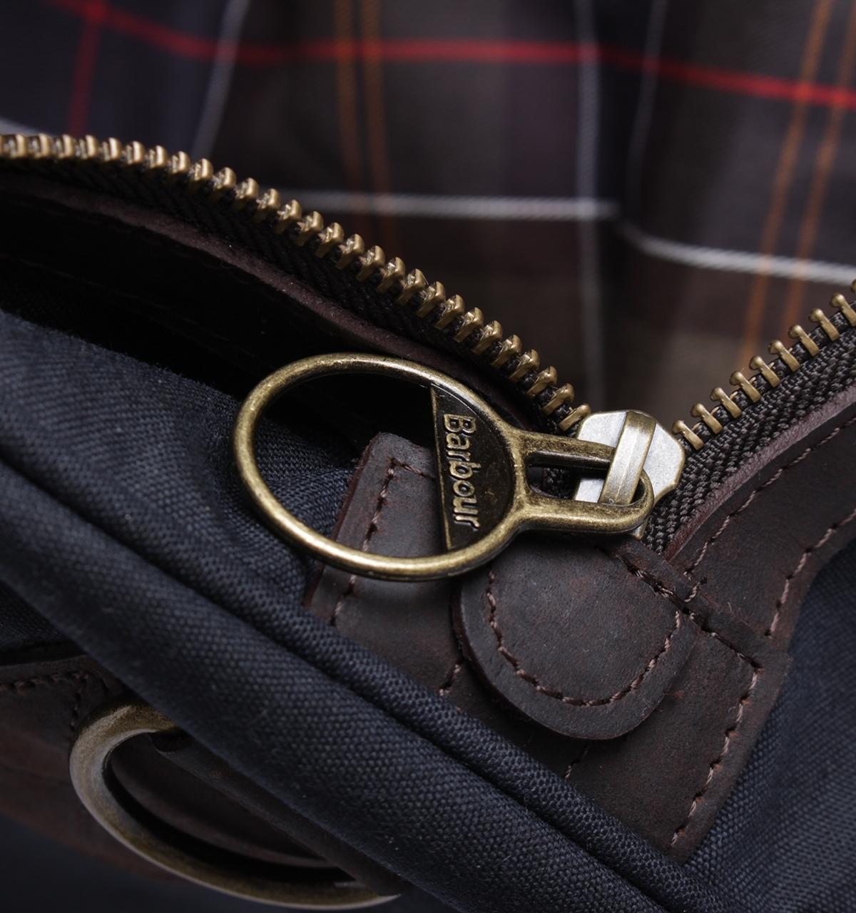 barbour wax holdall navy