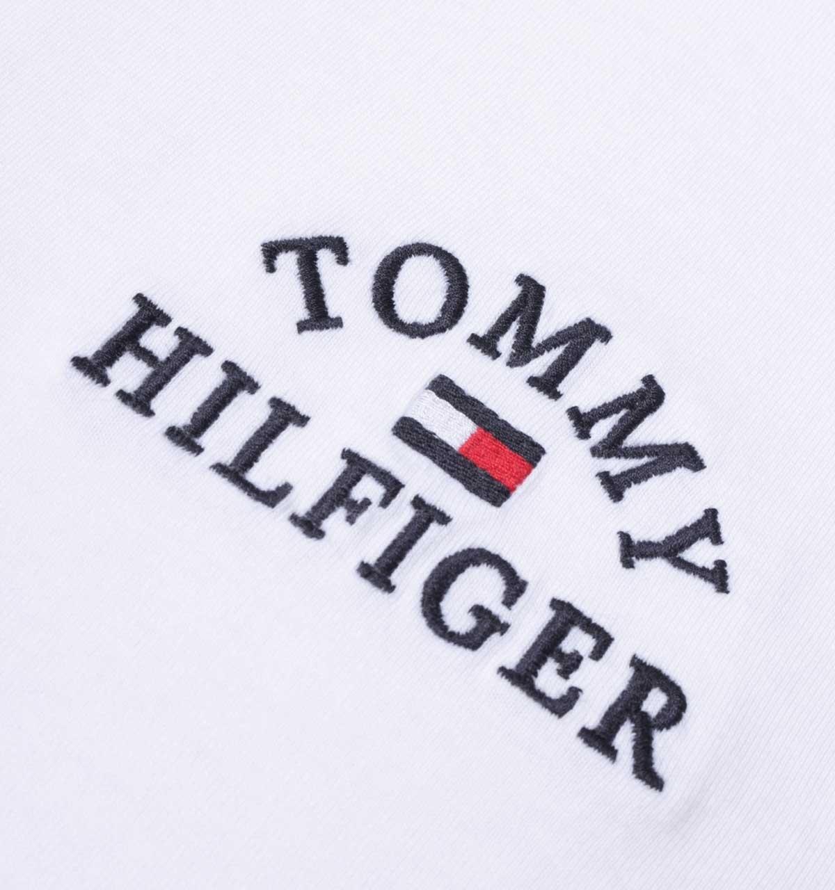 Tommy Hilfiger Cotton Arched Logo White T-shirt for Men - Lyst