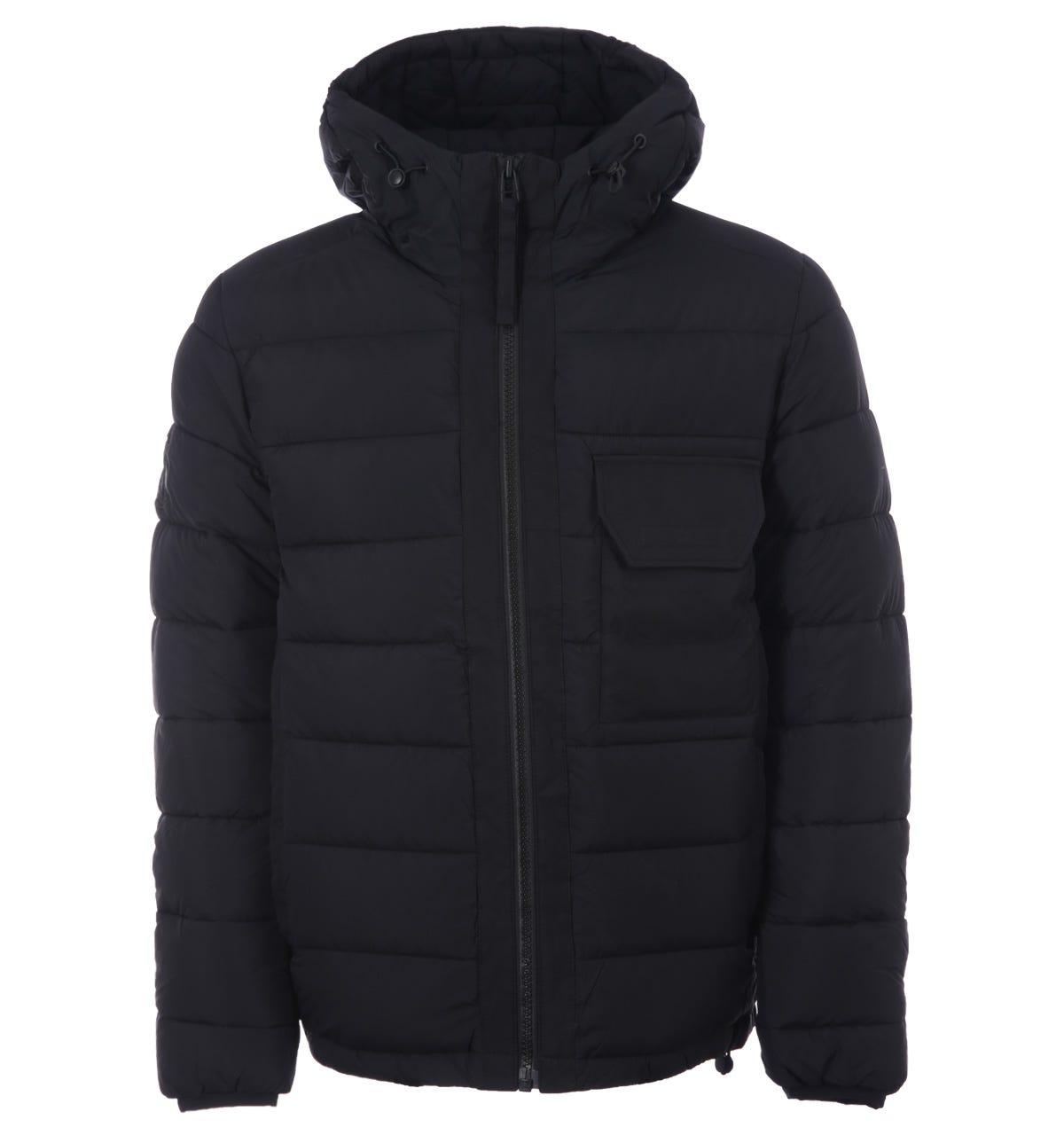 Pretty Green Oracle Quilted Hooded Jacket in Blue for Men | Lyst