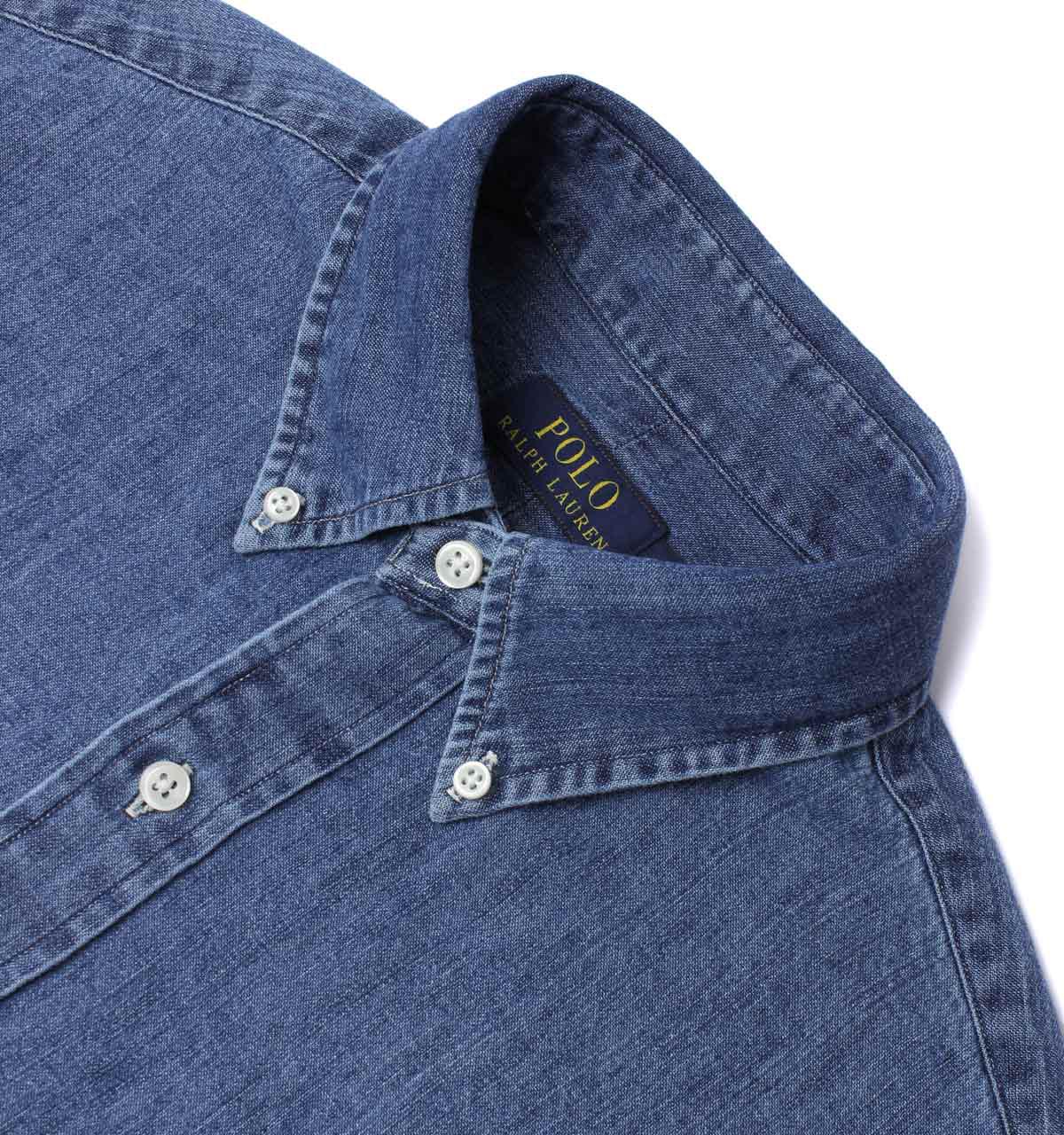 Polo Ralph Lauren Dark Wash Denim Shirt in Blue for Men - Lyst