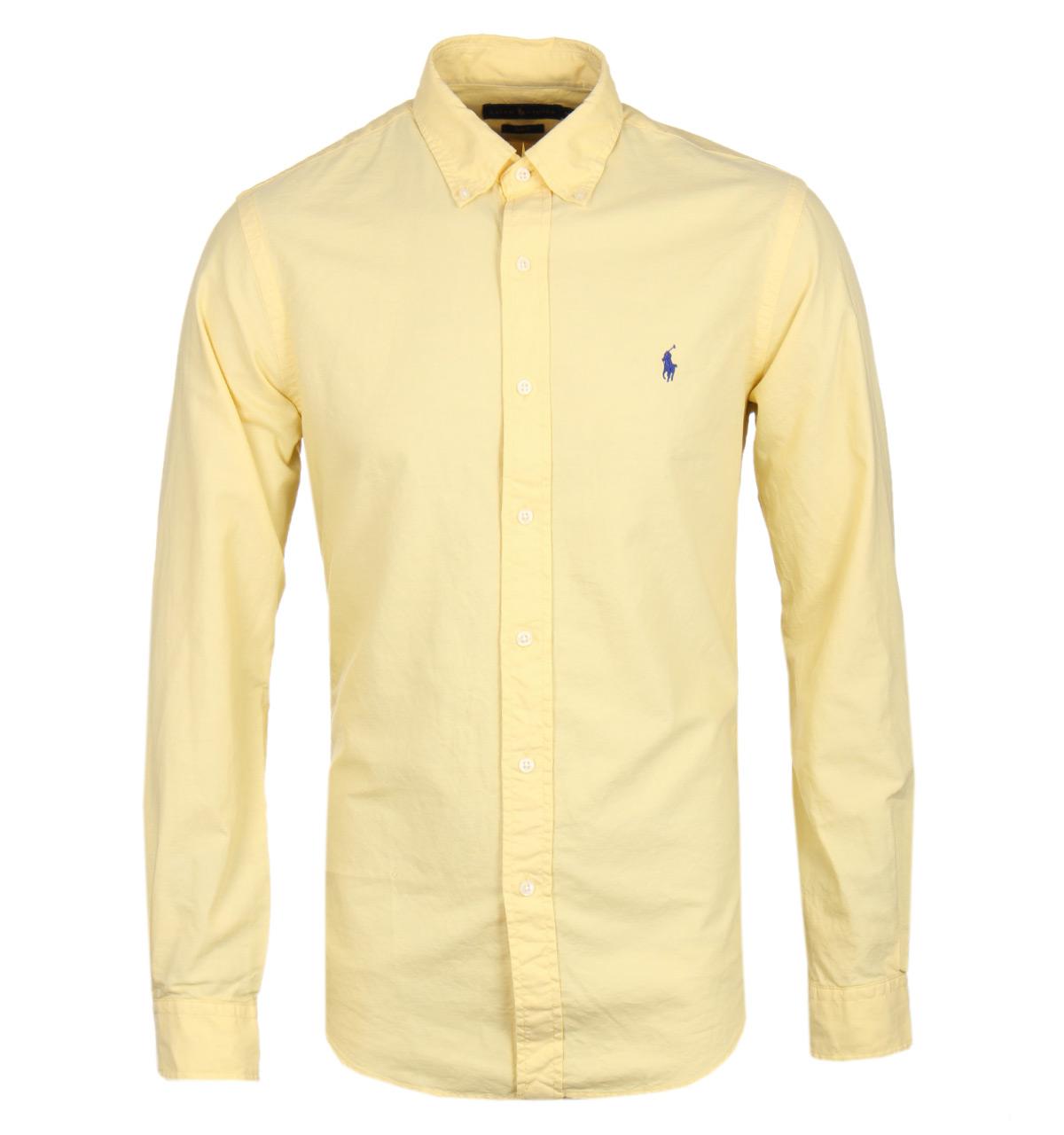 Polo Ralph Lauren Cotton Bleecker Yellow Long Sleeve Slim Fit Shirt for ...