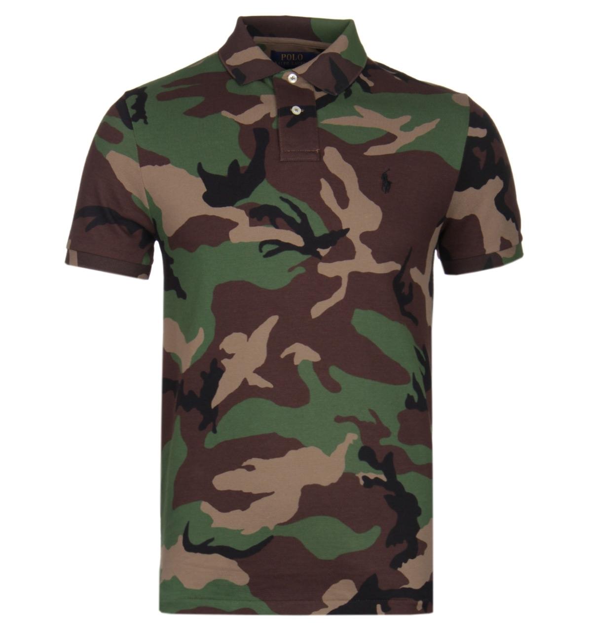 Polo Ralph Lauren Cotton Custom Slim Fit Woodland Camo Polo Shirt in Green  for Men | Lyst