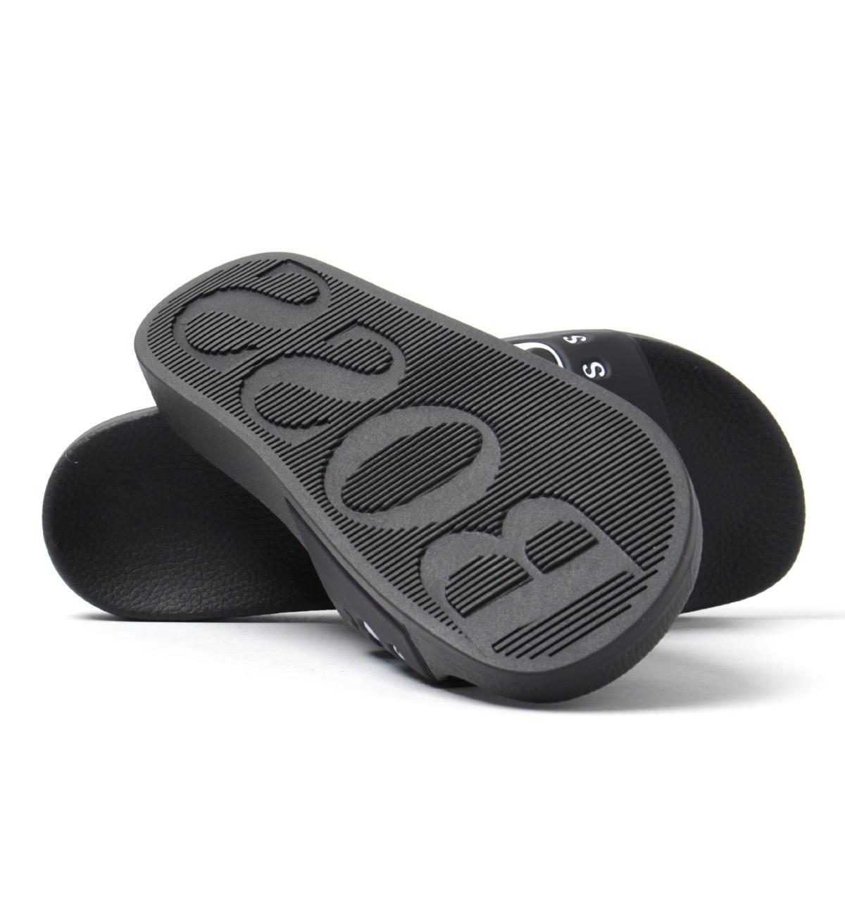 black hugo boss sliders