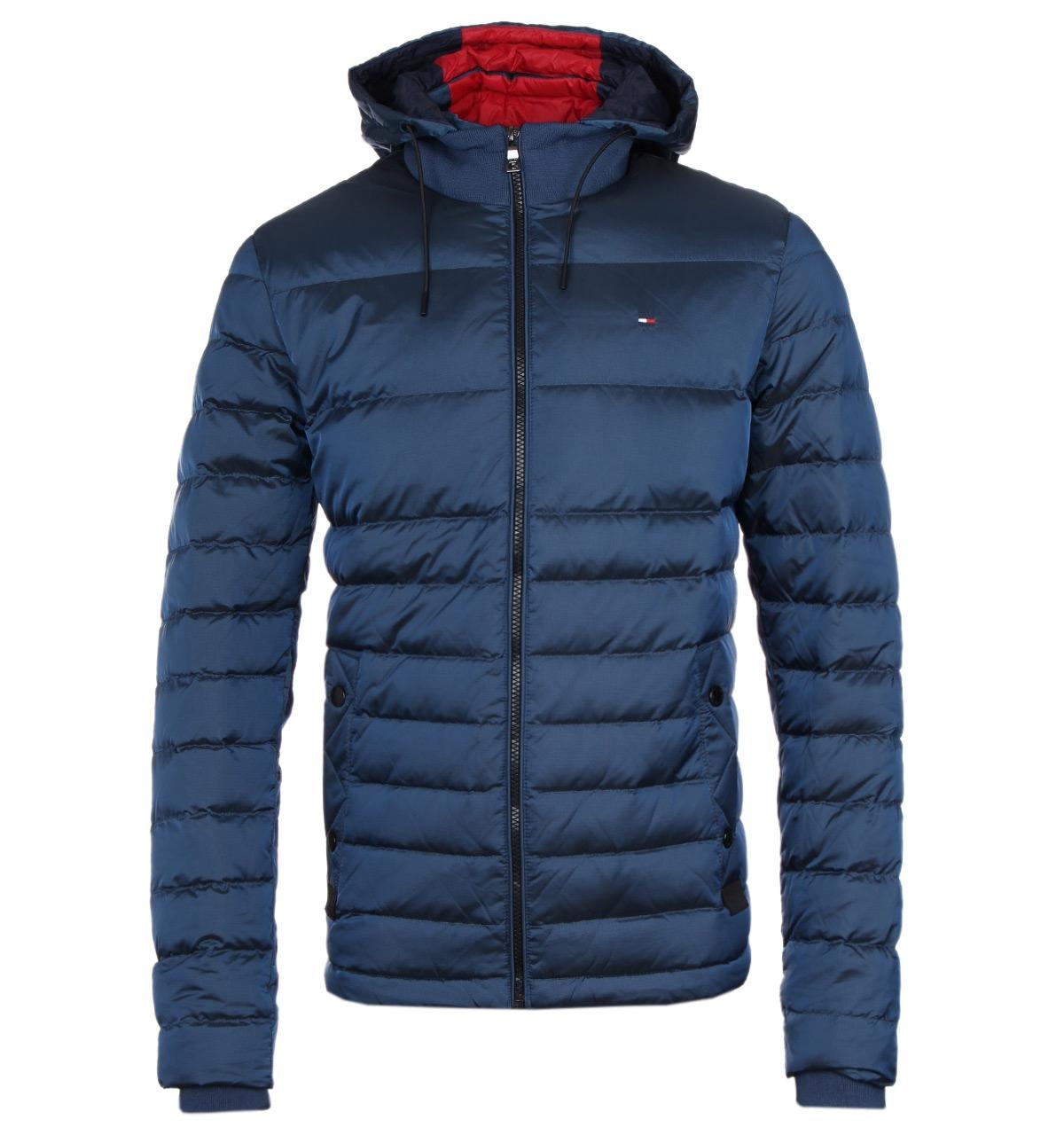 Tommy Hilfiger Synthetic Chad Hooded Down Ensign Blue Down Jacket for