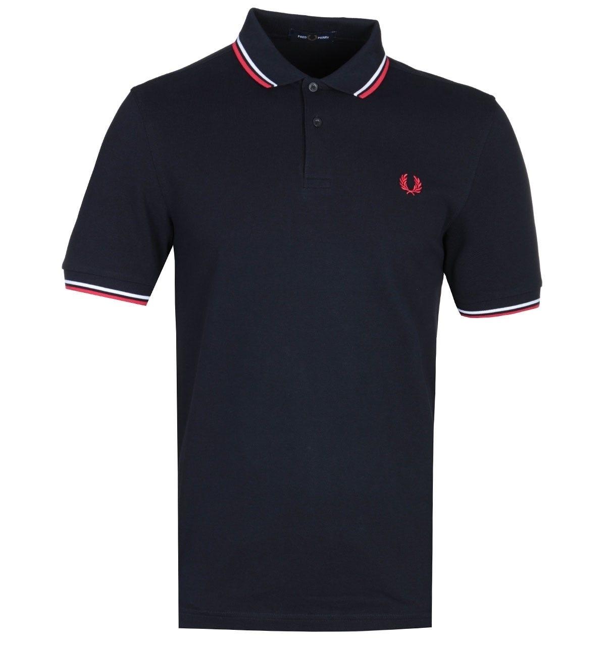 navy blue fred perry polo