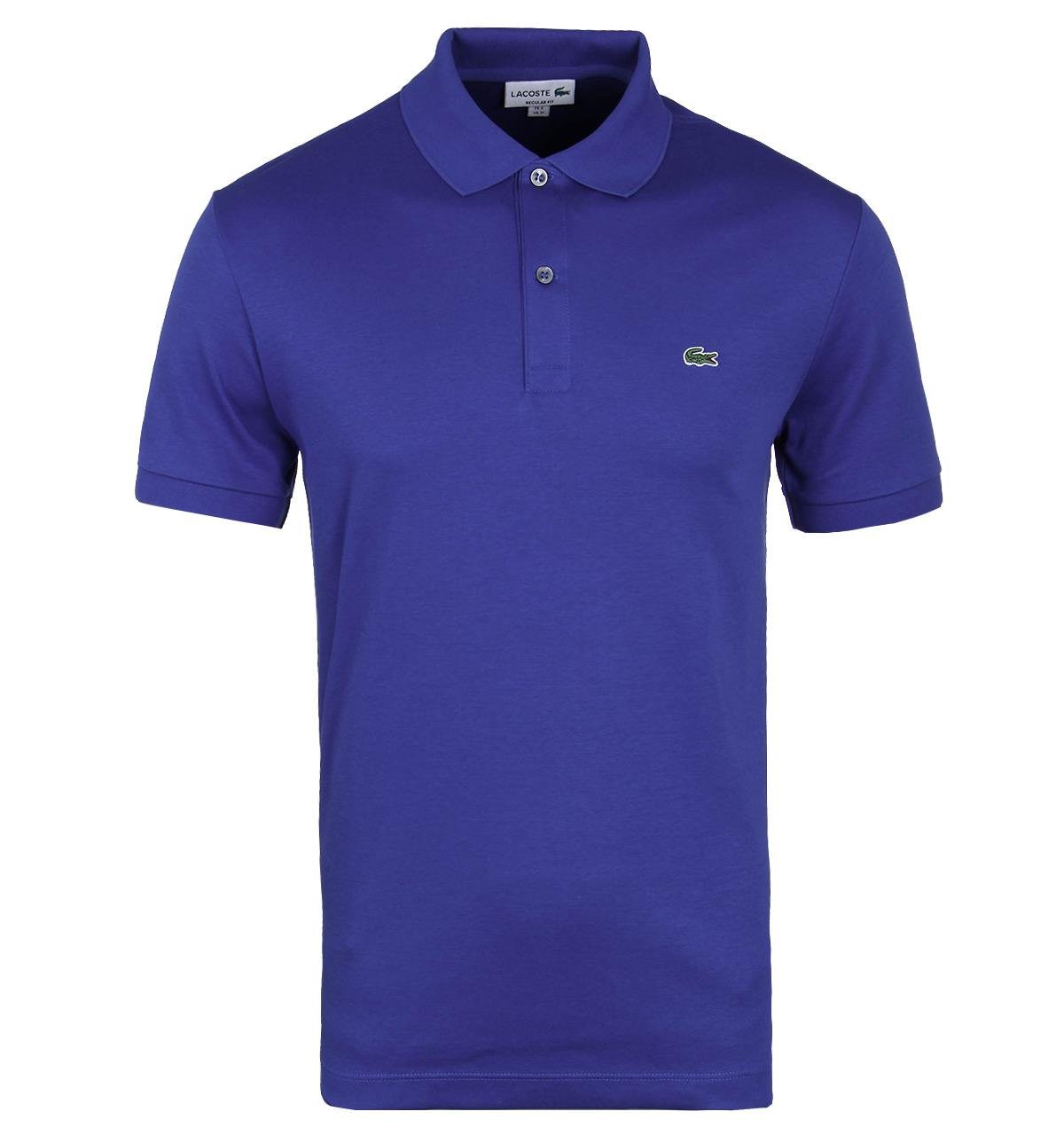 Lacoste Royal Blue Mercerised Cotton Polo Shirt for Men - Lyst