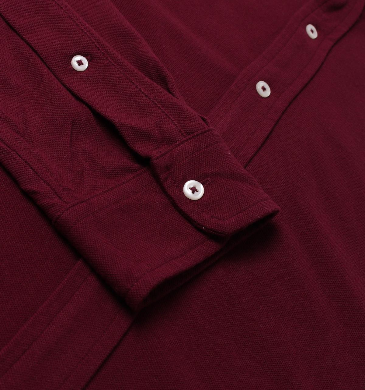Polo Ralph Lauren Cotton Featherweight Mesh Burgundy Shirt in Red for ...