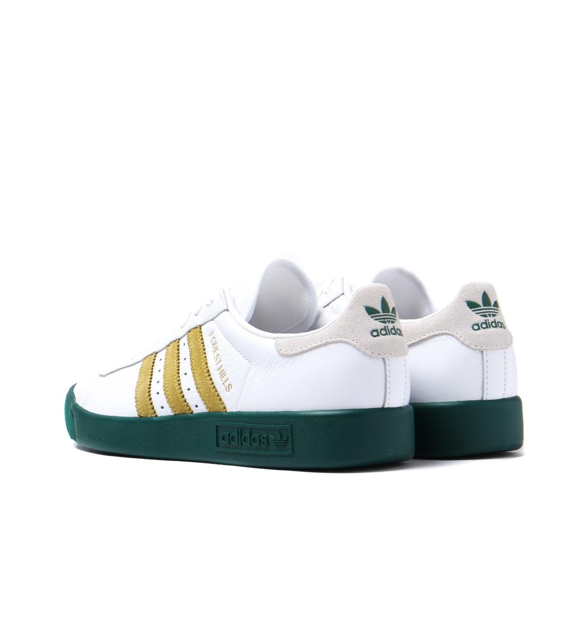 adidas Originals Leather Forest Hills White & Collegiate Green Trainer for  Men | Lyst