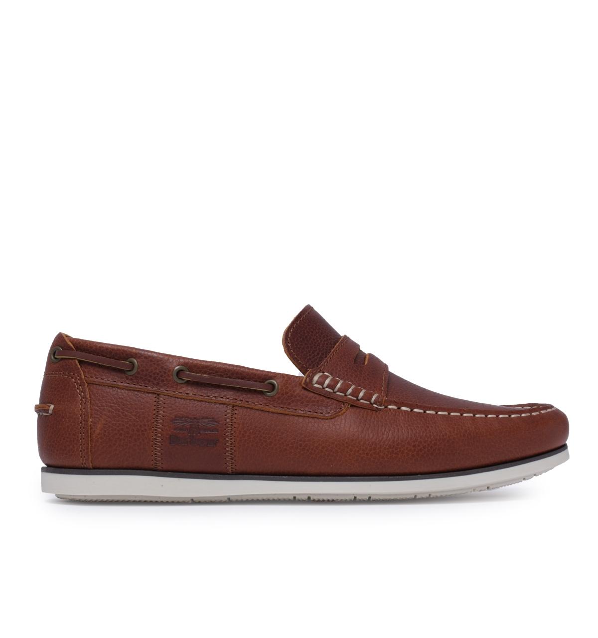 Barbour Barbour Keel Cognac Brown Leather Boat Shoes for Men | Lyst