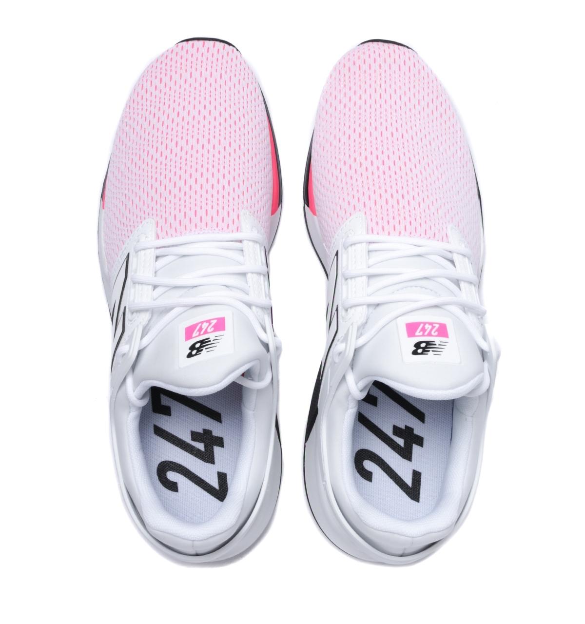 New Balance Ms247 White & Neon Pink Trainers for Men - Lyst
