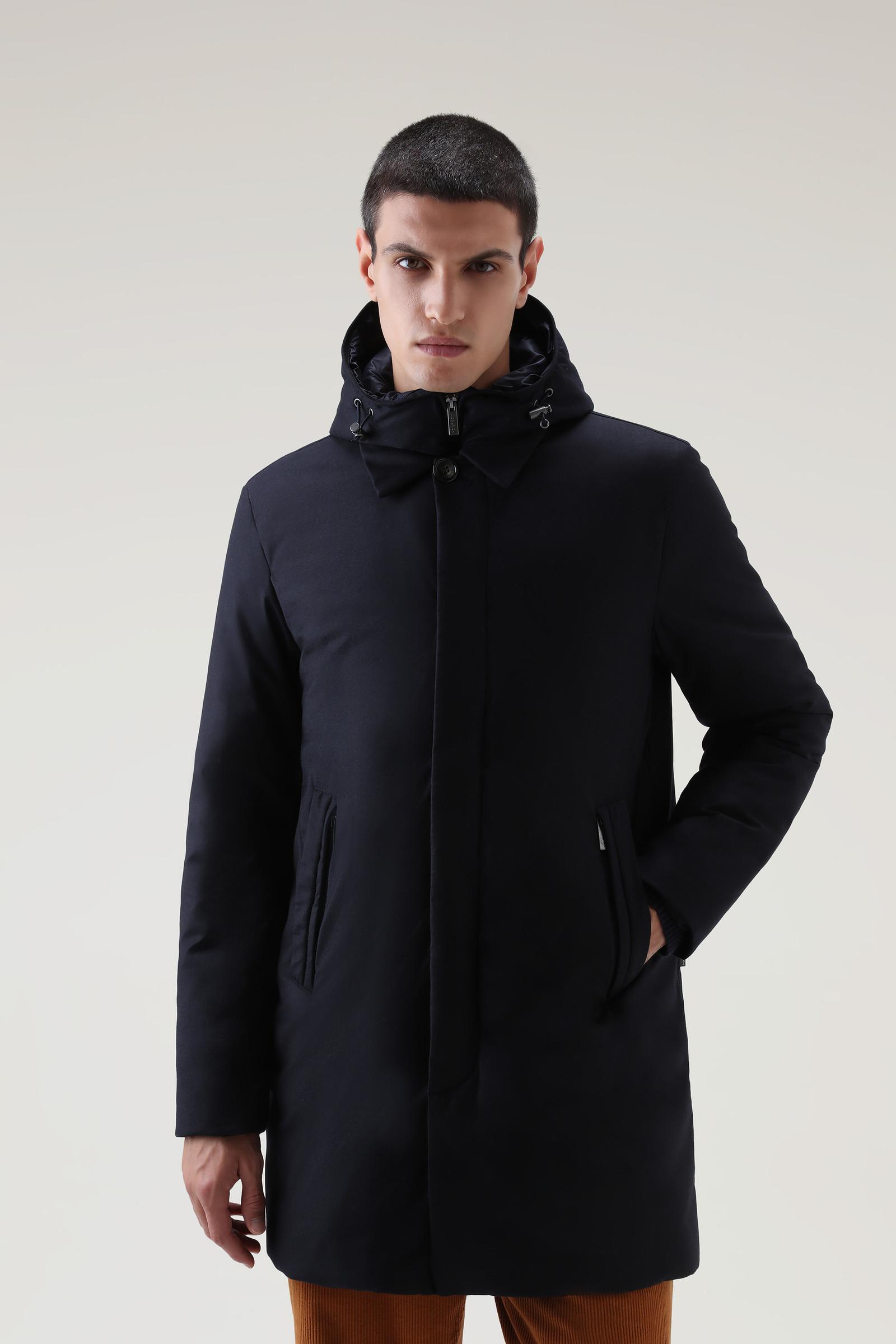 Woolrich Luxury 2-in-1 Coat In Fine Italian Wool And Silk Crafted With ...