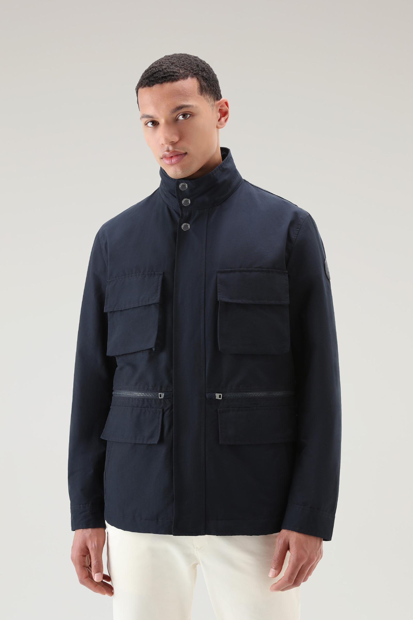 Woolrich Cruiser Field Jacket In Light Eco Ramar With Foldable Hood in