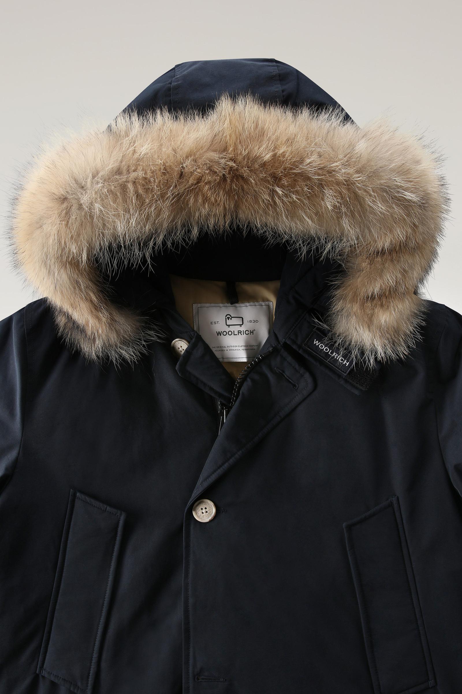 Woolrich Arctic Parka In Ramar Cloth With Detachable Fur Trim in Blue for  Men | Lyst