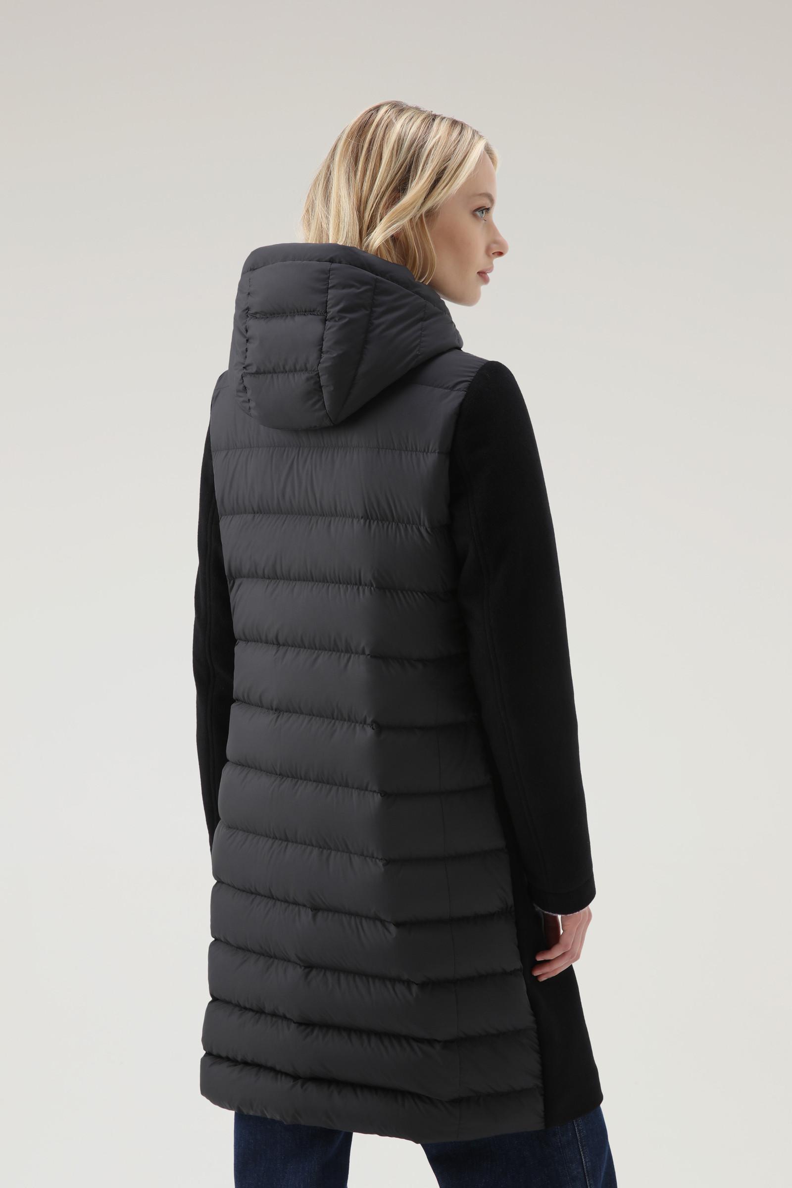 Woolrich Kuna Parka In Wool And Cashmere Blend in Black | Lyst