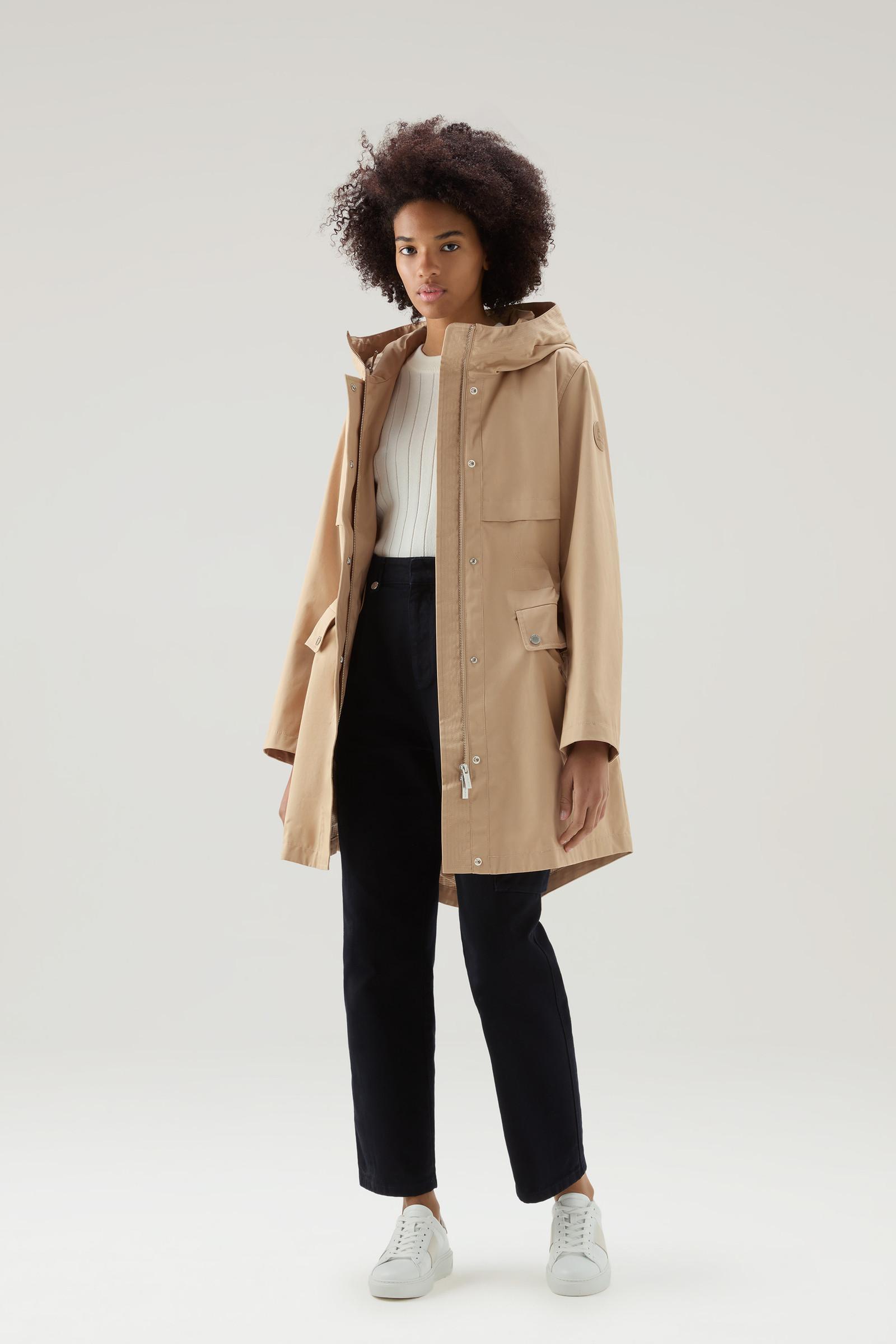 Woolrich Havice Summer Parka In Pure Cotton in Natural | Lyst