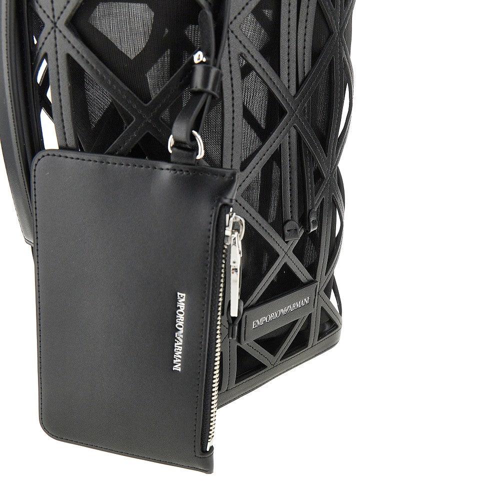 armani chain detail mini bucket backpack Emporio Deva M bag imitation leather nero This item has a zip closure Mia K Collection Paityn Bucket