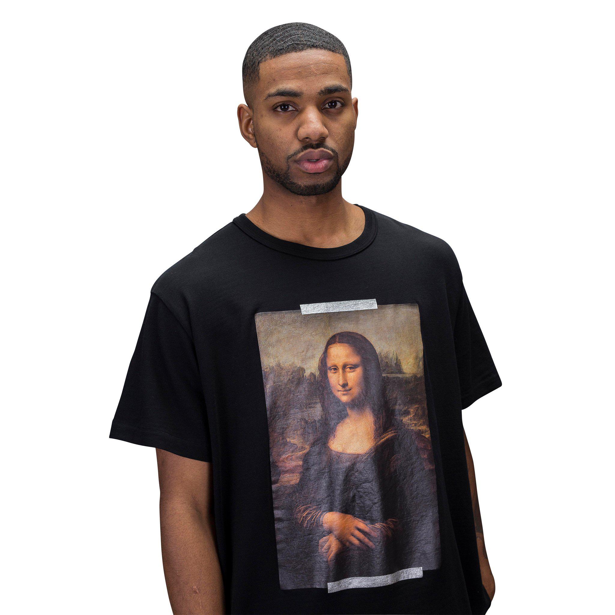 Off-White c/o Virgil Abloh Mona Lisa 'temperature' T-shirt in Black for Men  - Lyst