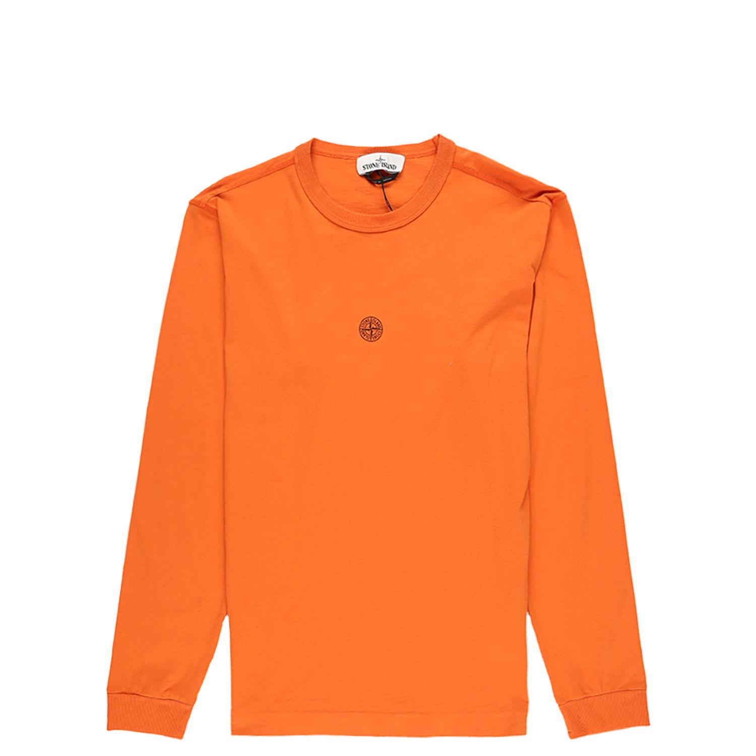 Stone Island Cotton Long Sleeve T-shirt in Orange for Men - Lyst