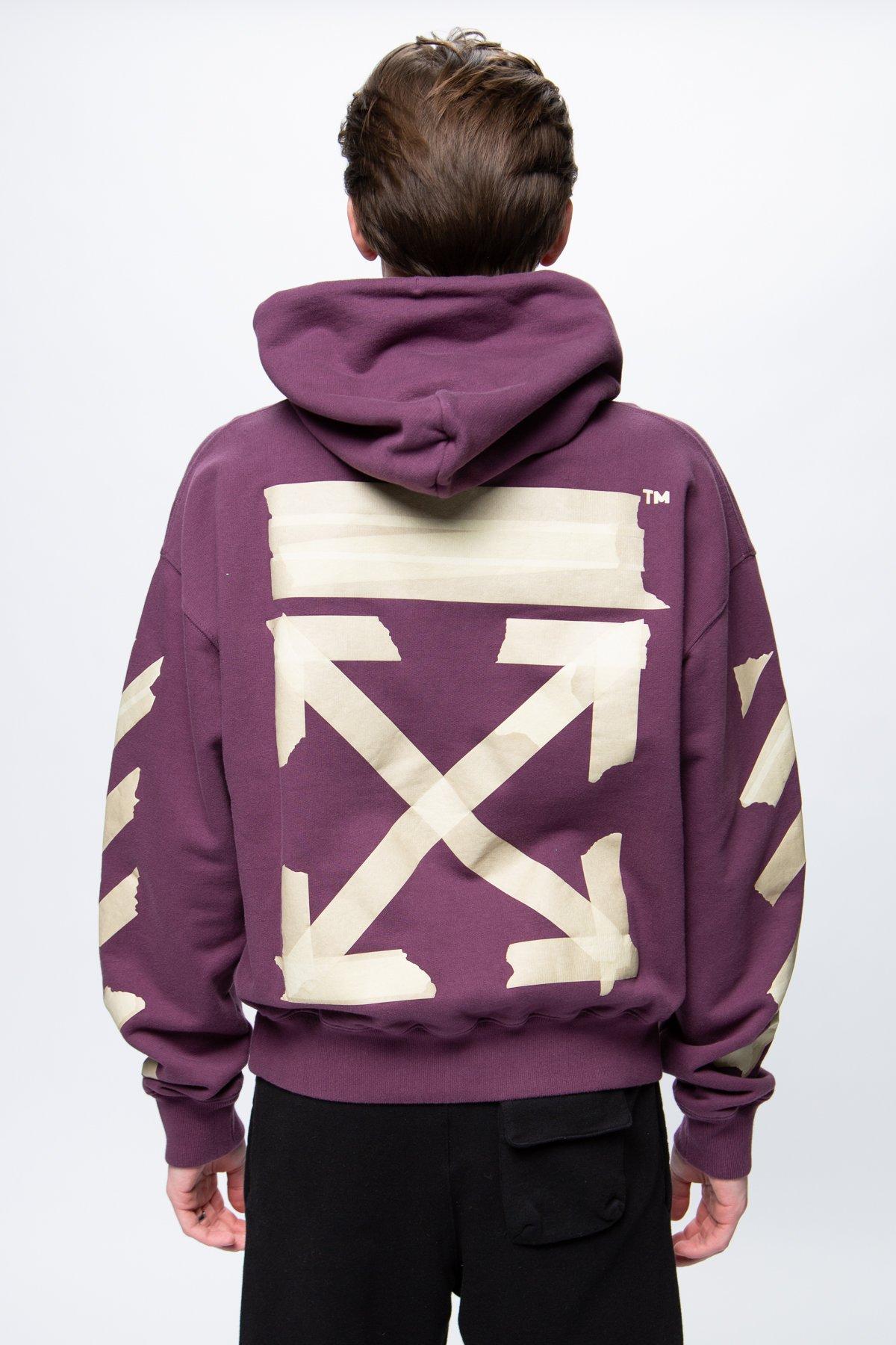 off white burgundy hoodie