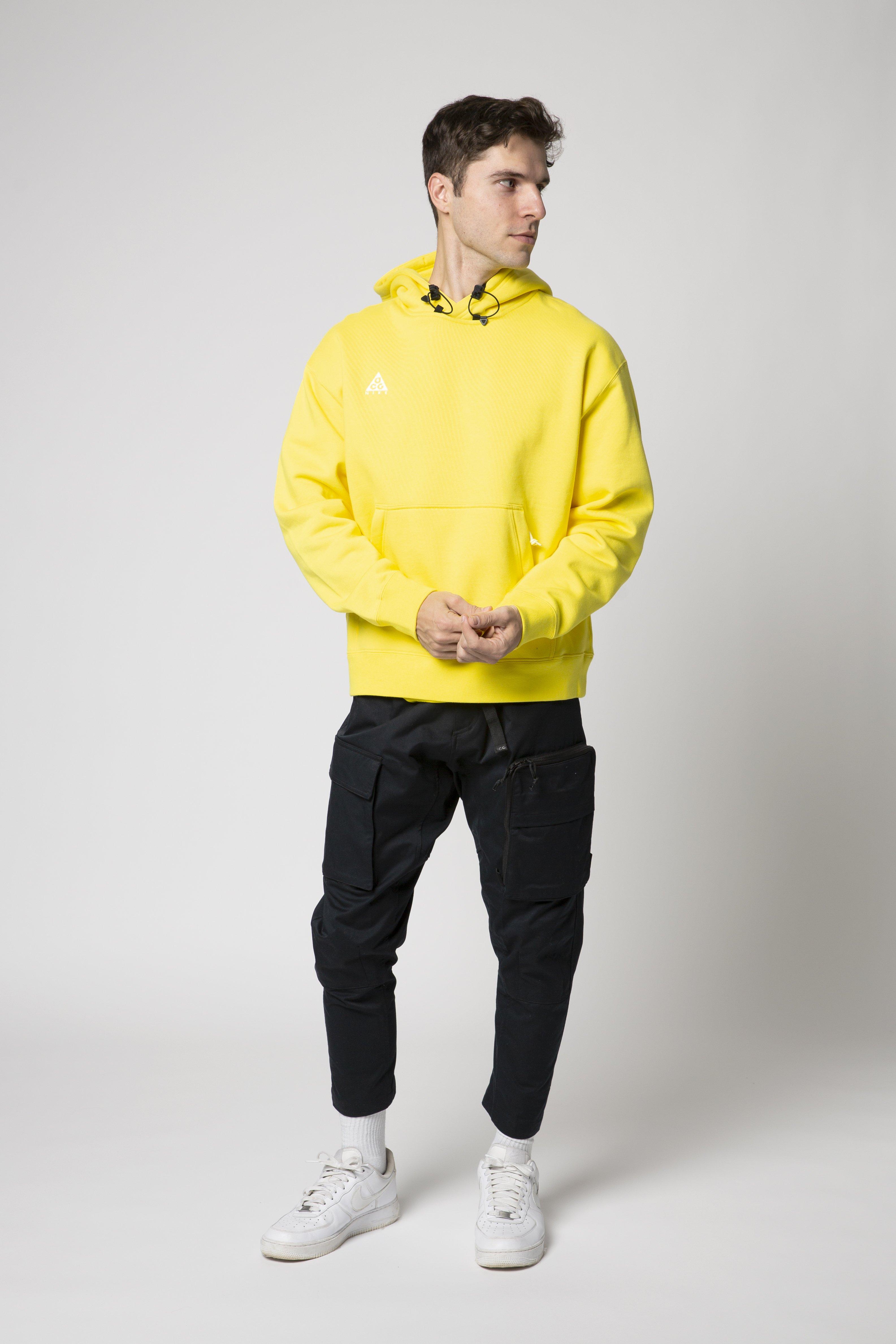 Nike Fleece Acg Pullover Hoodie in Yellow for Men - Lyst