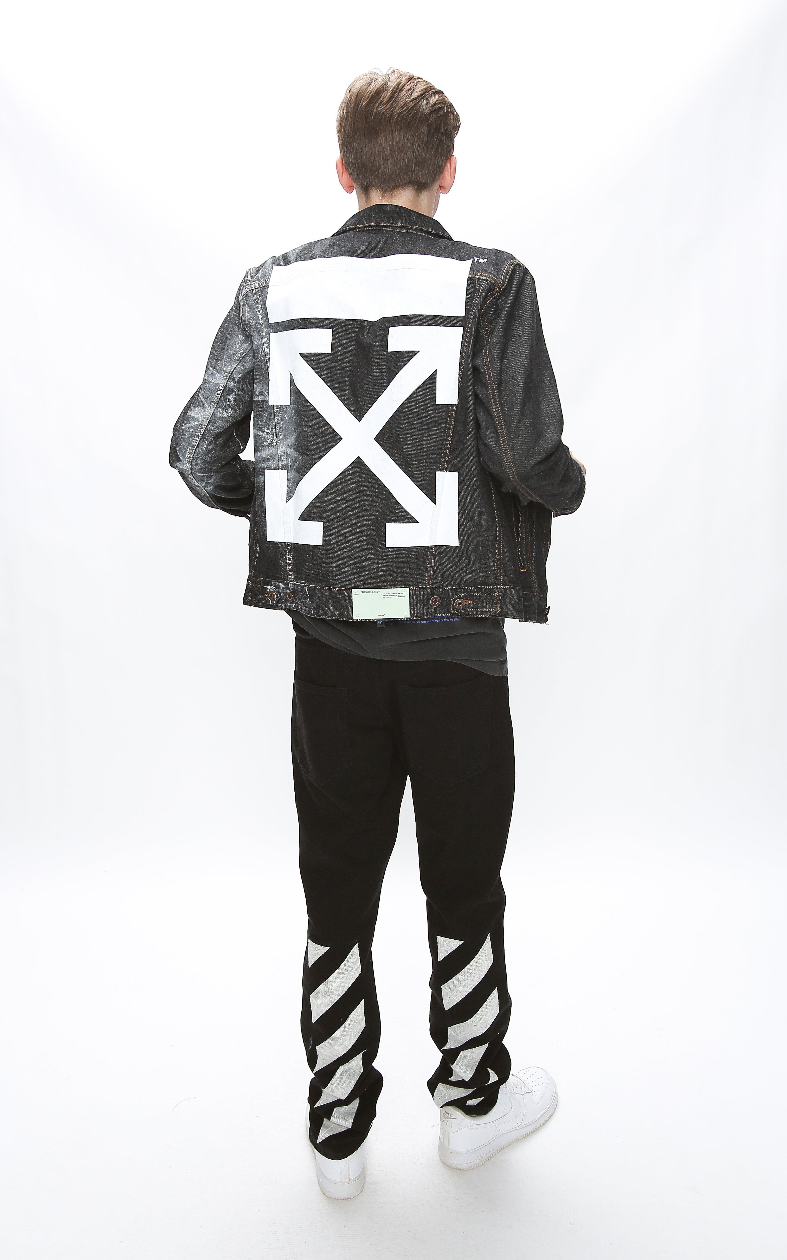 NWT $710 OFF-WHITE Virgil Abloh Arrow Logo Slim Track Jacket - Size XS