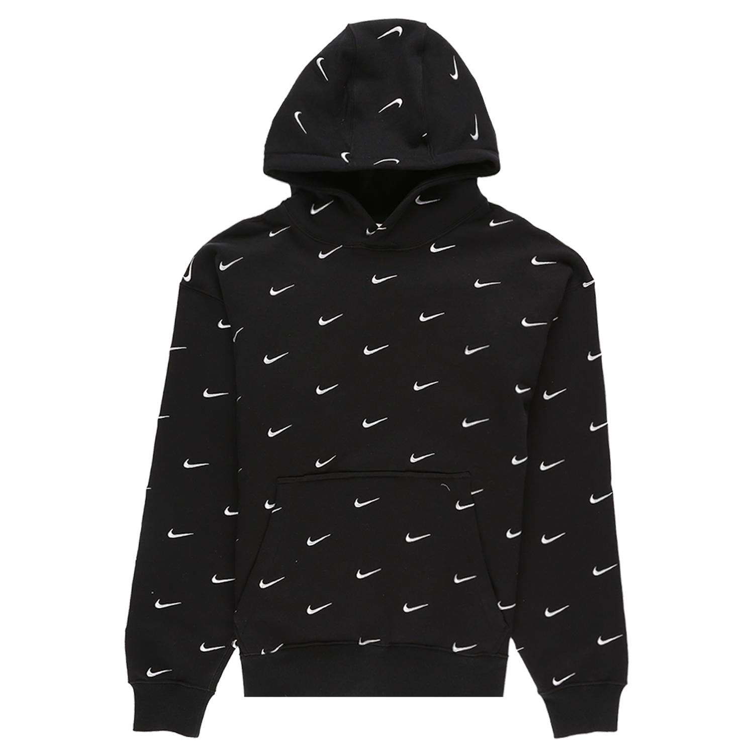 Nike Nrg Swoosh Logo Hoodie in Black for Men | Lyst