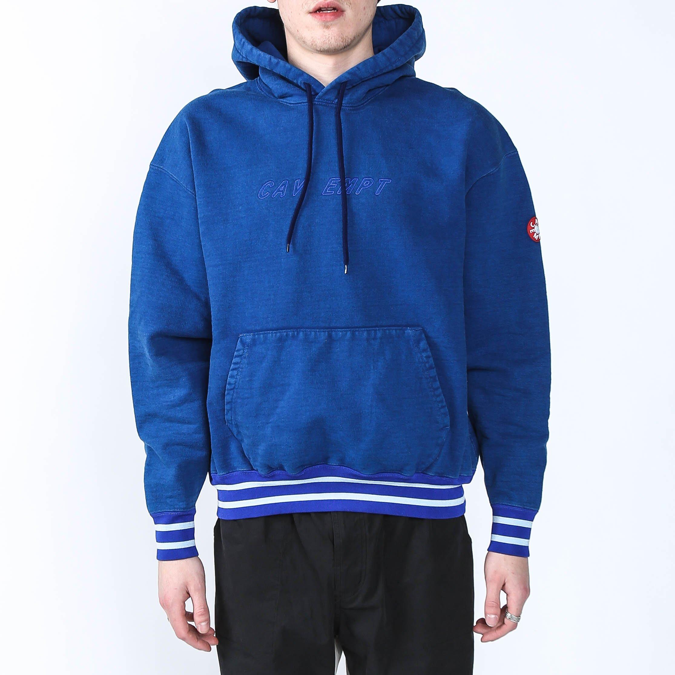 Cav Empt Rubber Poly Rib Heavy Hoodie in Blue for Men - Lyst