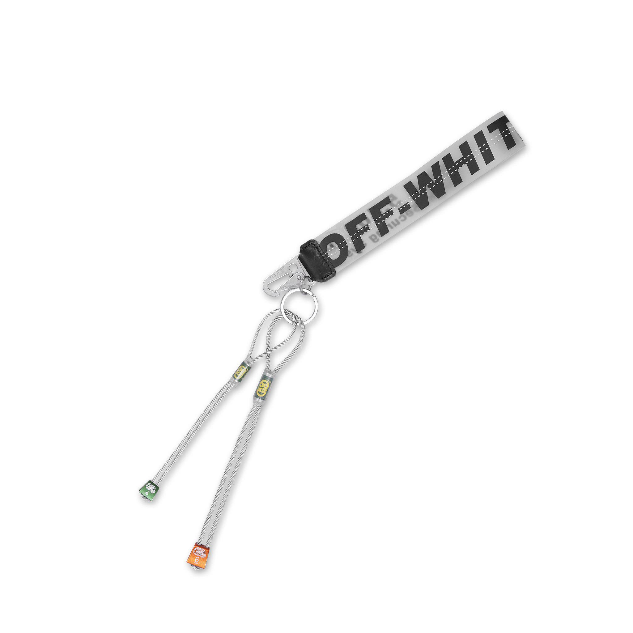 Off-White c/o Virgil Abloh Rubber Industrial Keychain in Silver | White (Metallic) - Lyst