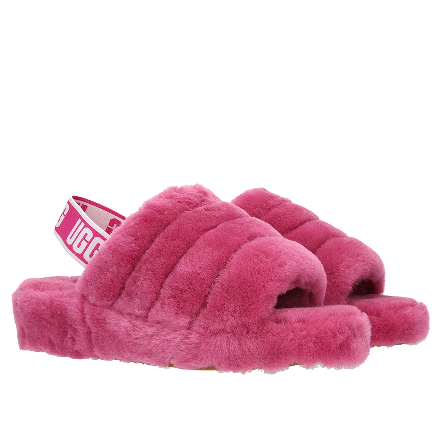 ugg pink fluffy slippers