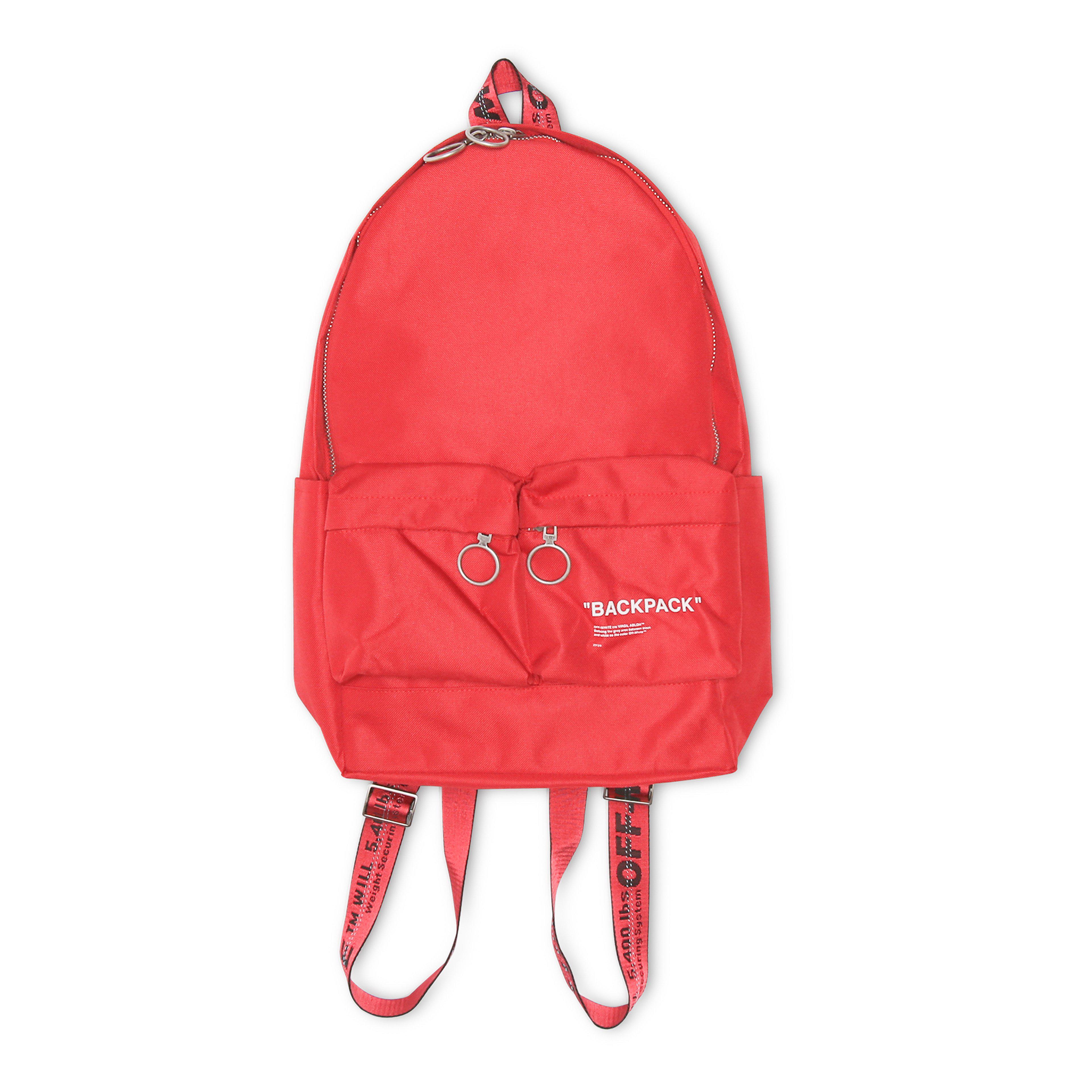 Off-White c/o Virgil Abloh Quote Backpack in Red for Men - Lyst