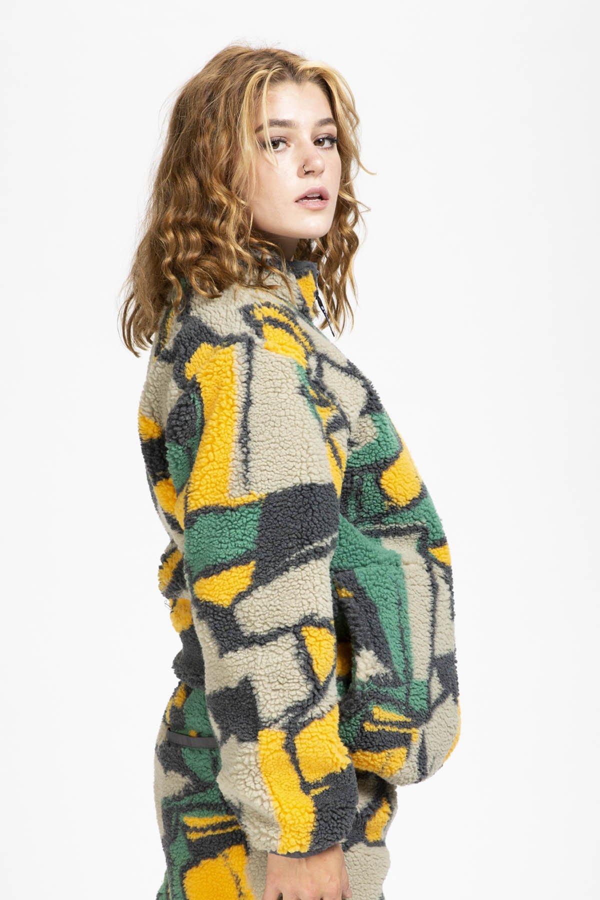 yellow sherpa pullover