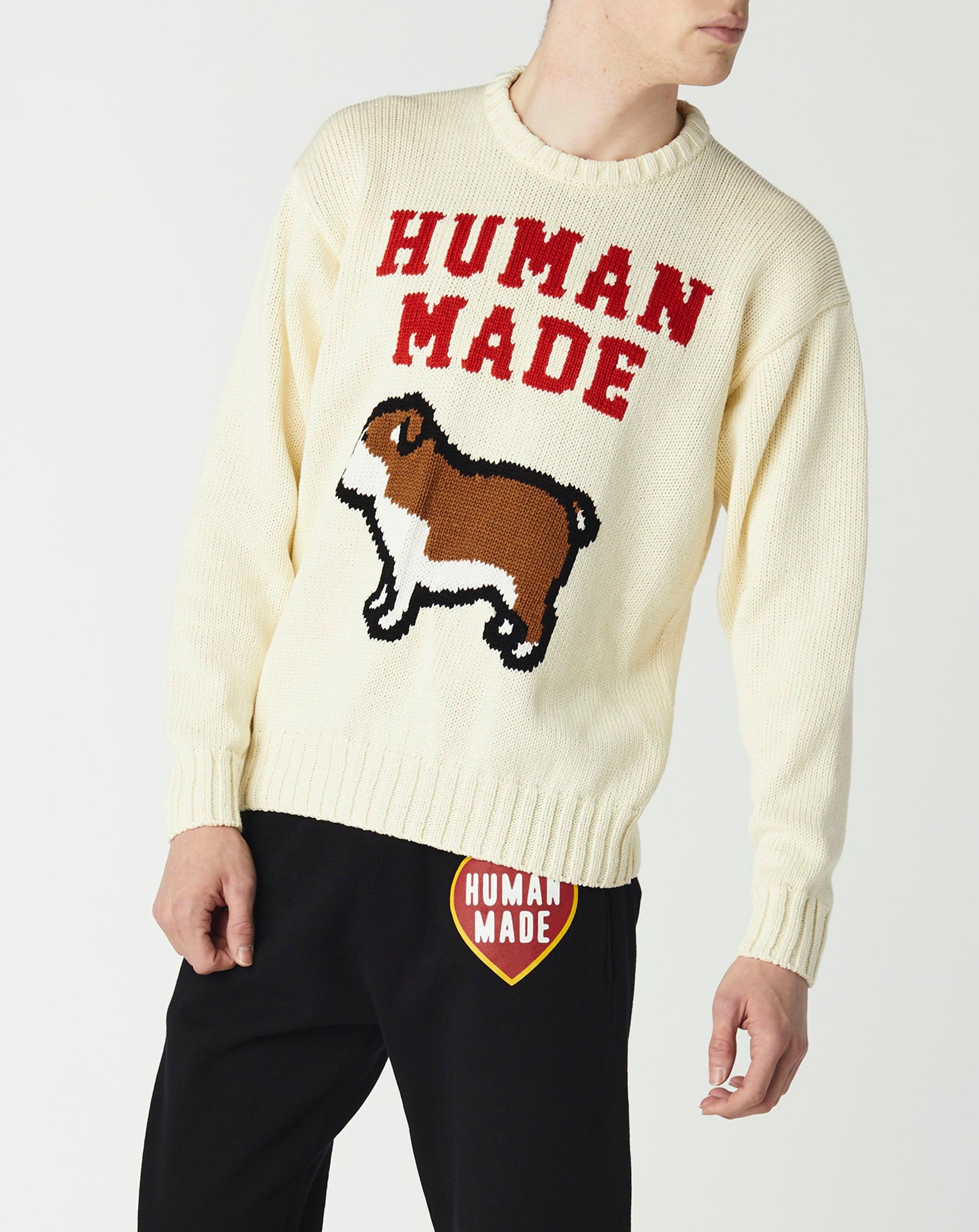 Human Made Coton Knit Sweatshirt in White for Men | Lyst