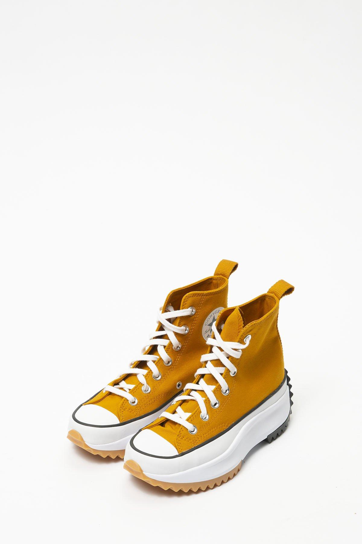 converse run star hike saffron high top shoes
