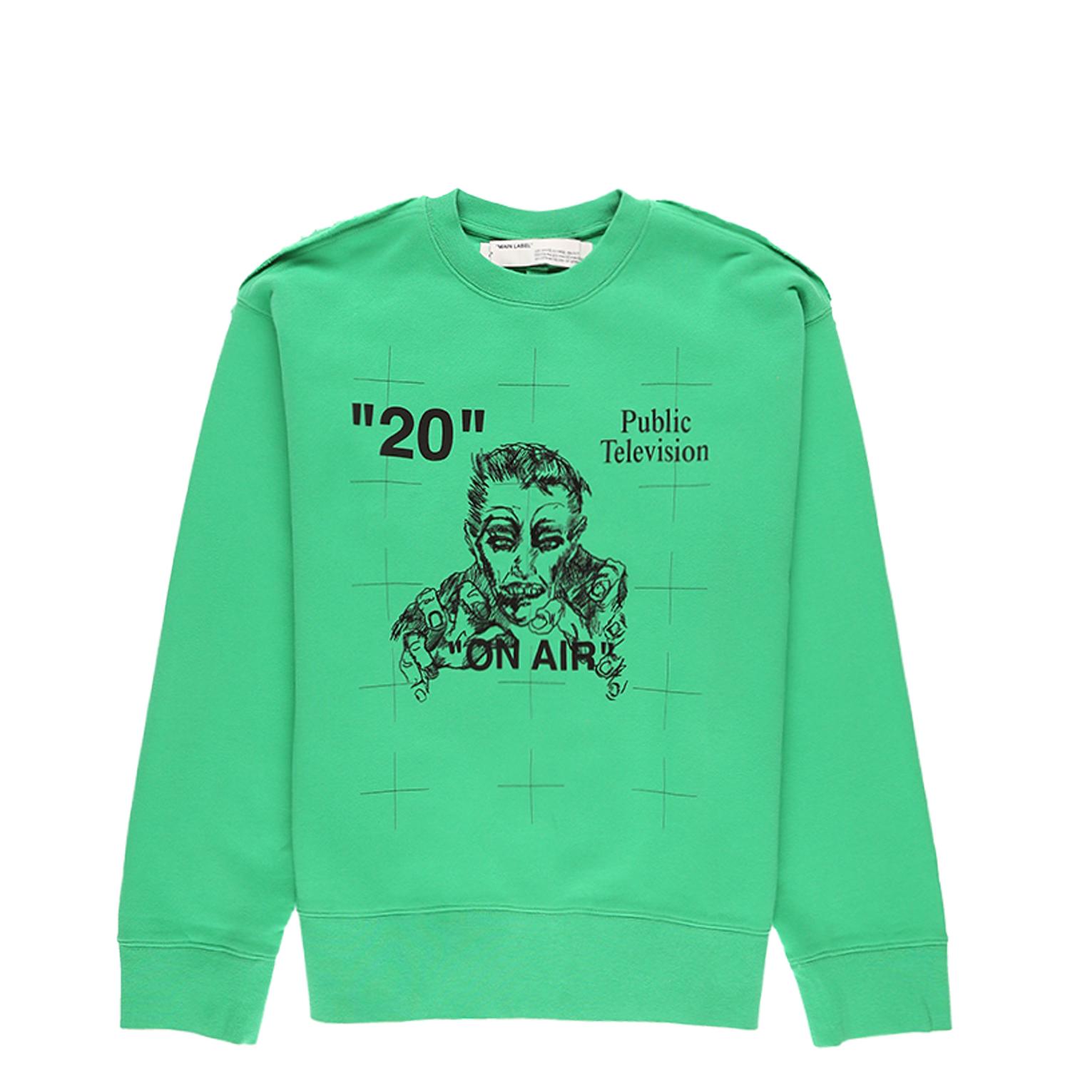 off white public television hoodie